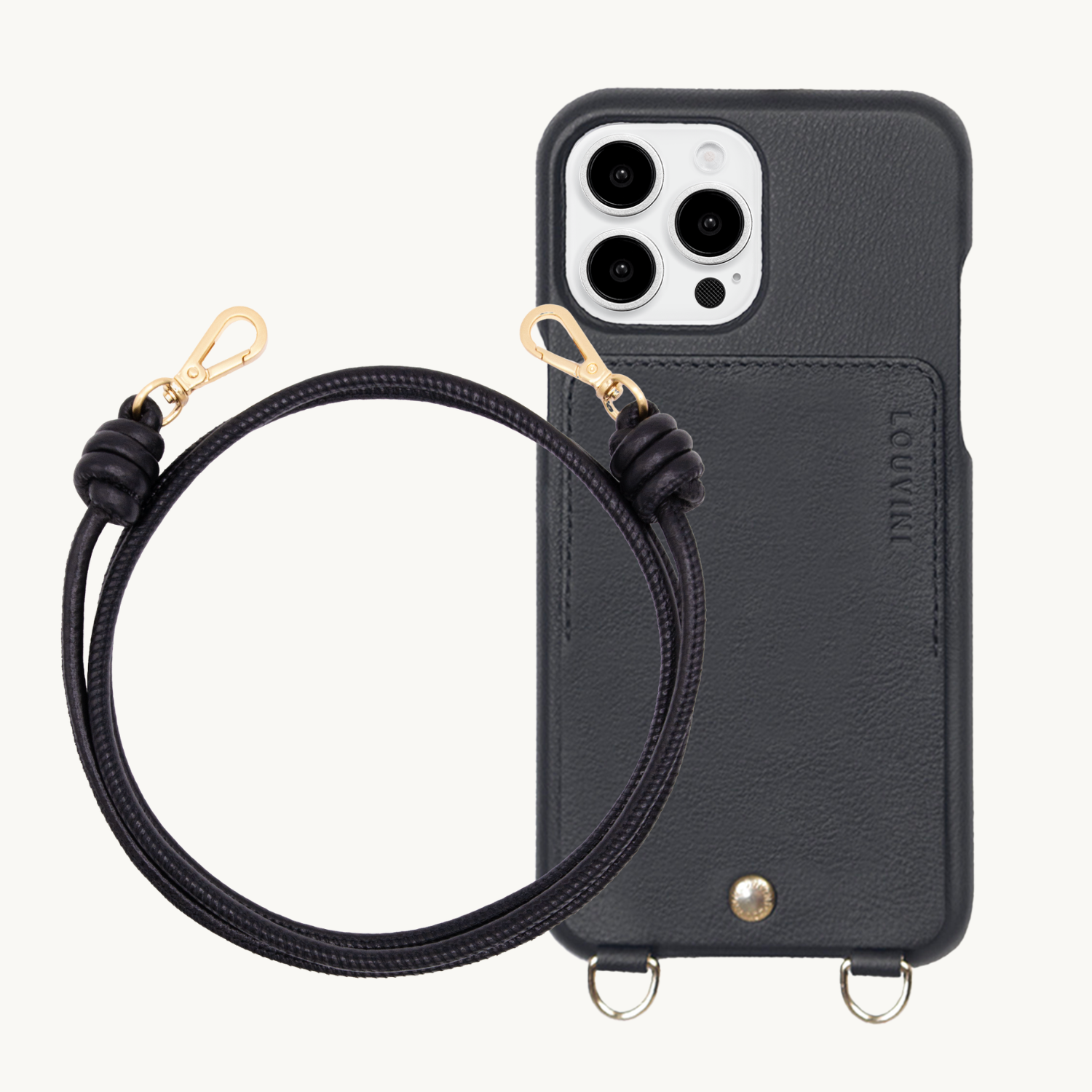 LOU Black Case & KATE Black Metallic Cord