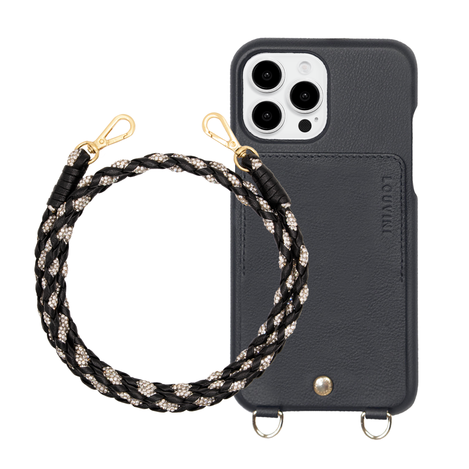 LOU iPhone Case Black & KYLIE Cord Black