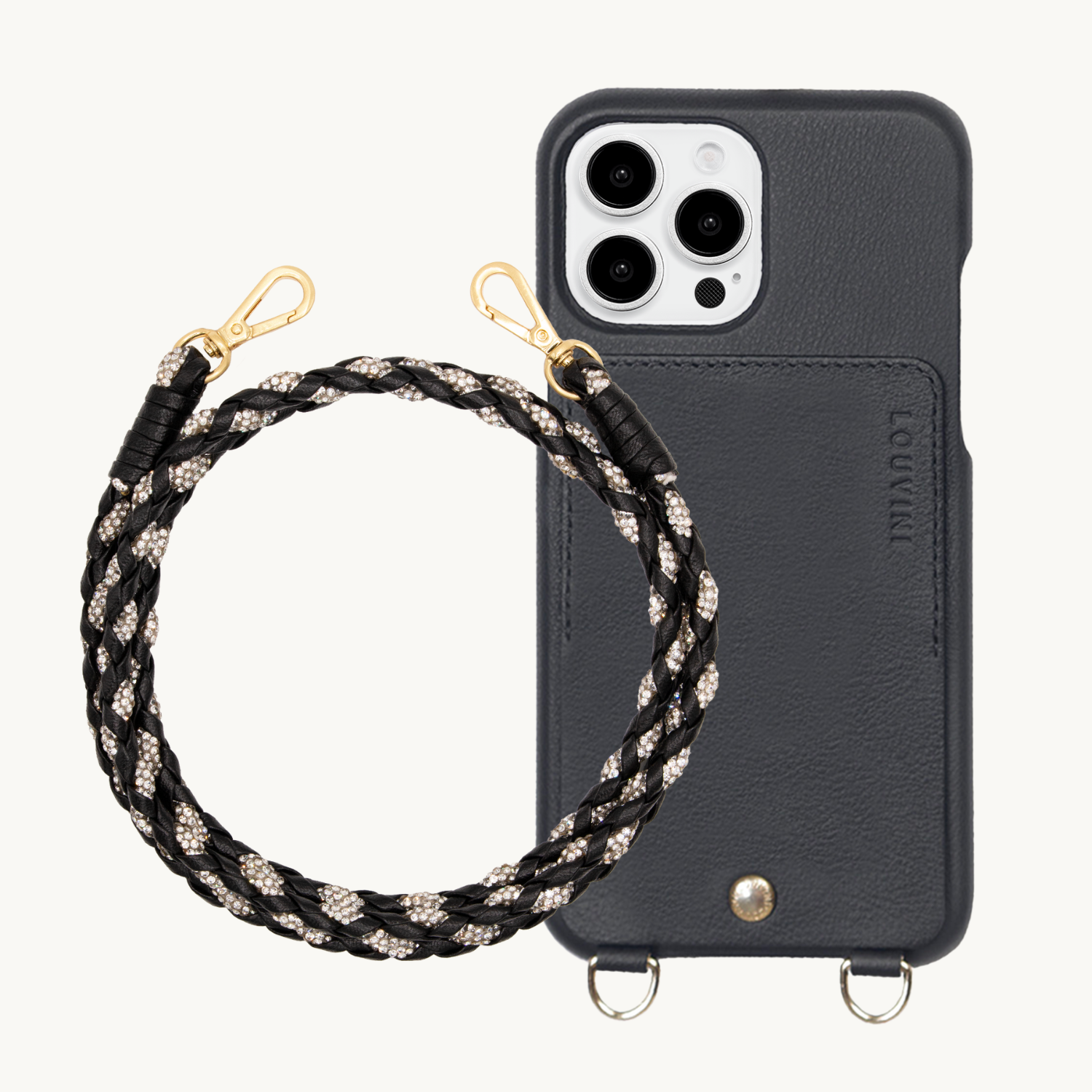 LOU iPhone Case Black & KYLIE Cord Black