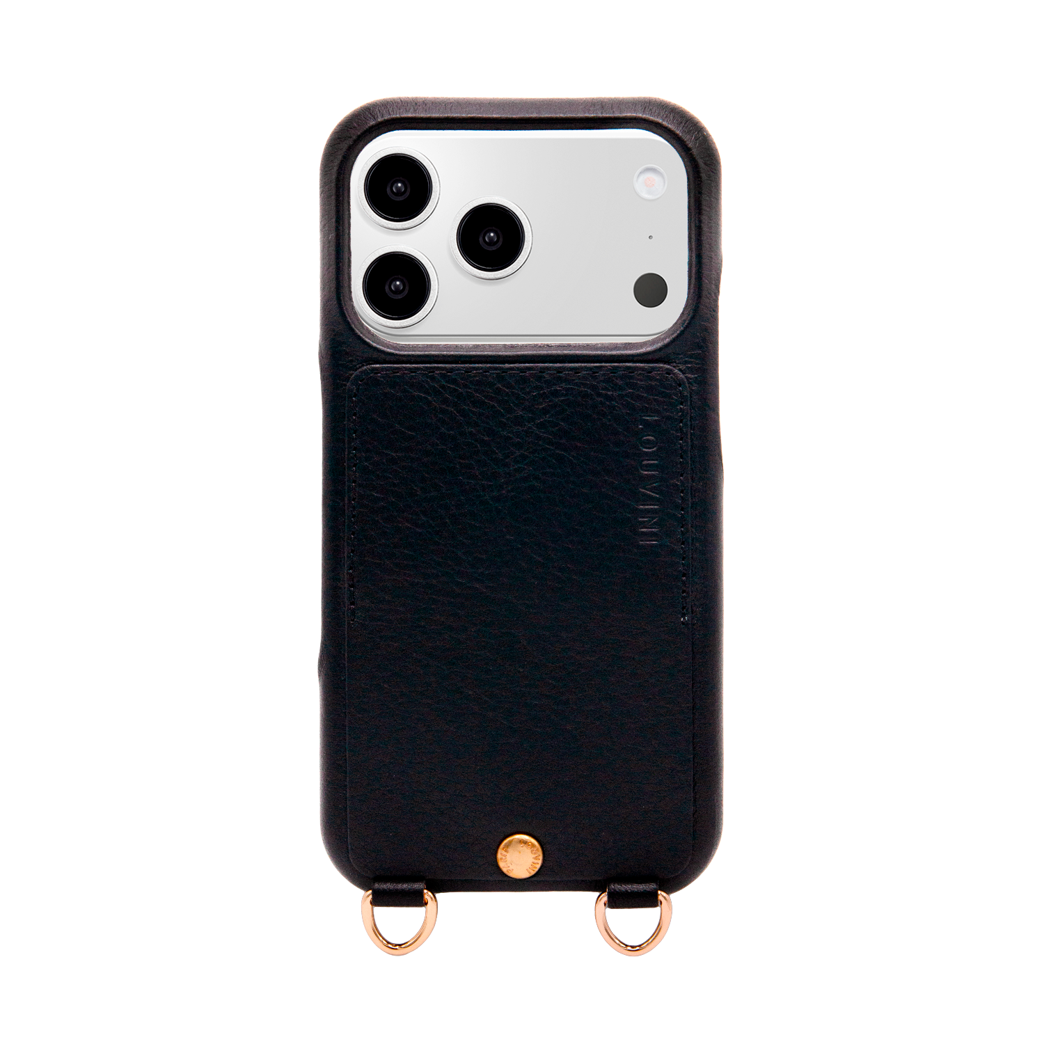 iPhone Leather Case with wallet and loops LOU - Black