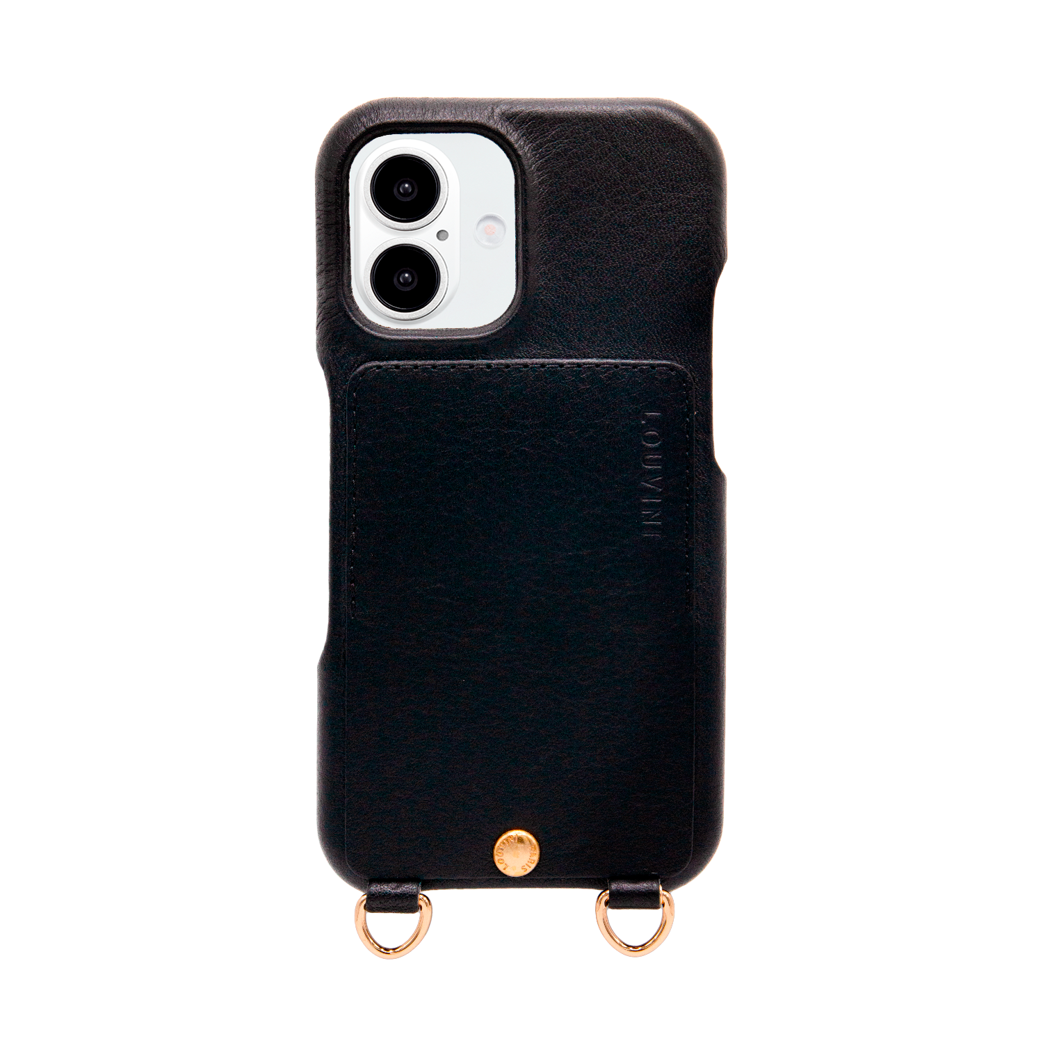 iPhone Leather Case with wallet and loops LOU - Black