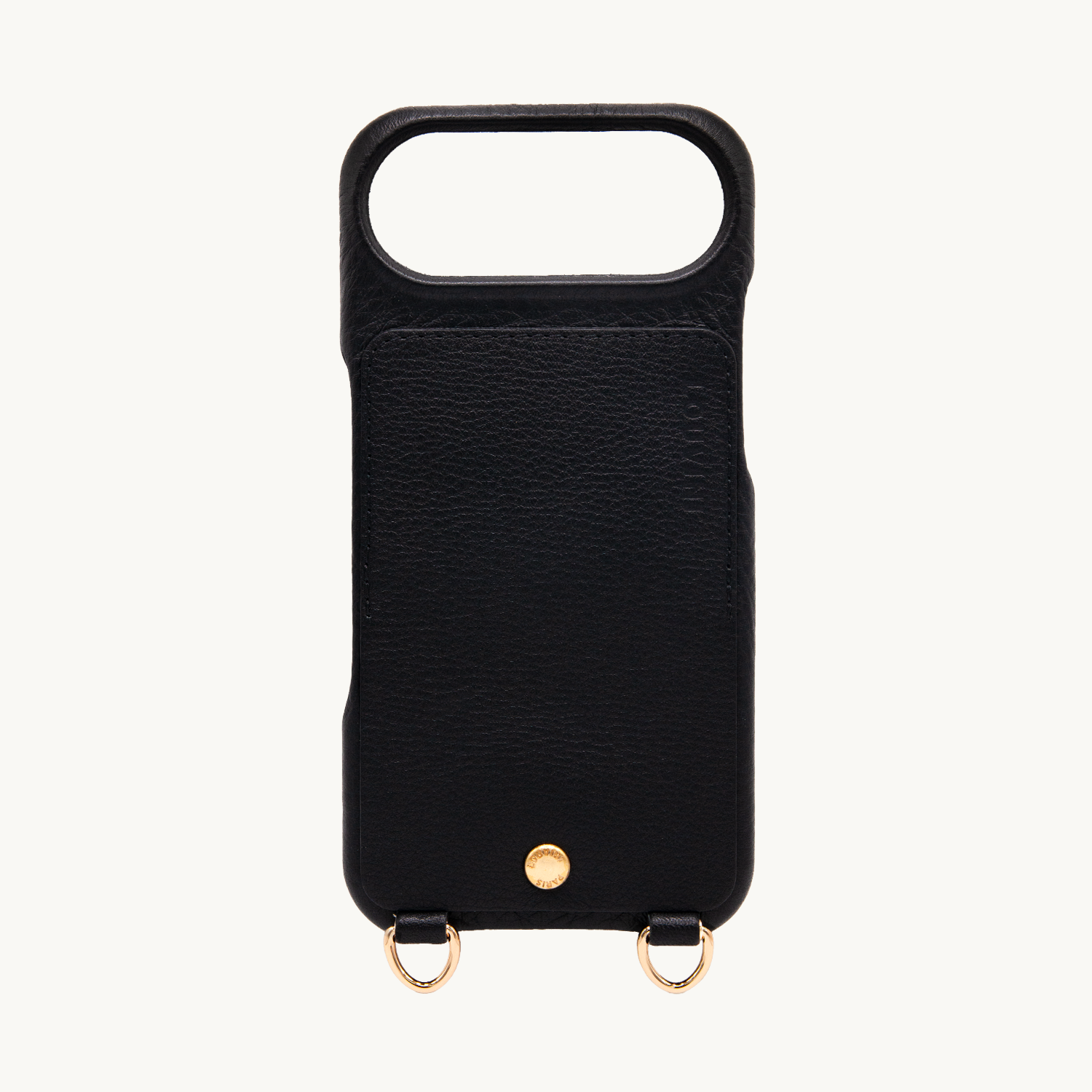 iPhone Leather Case with wallet and loops LOU - Black