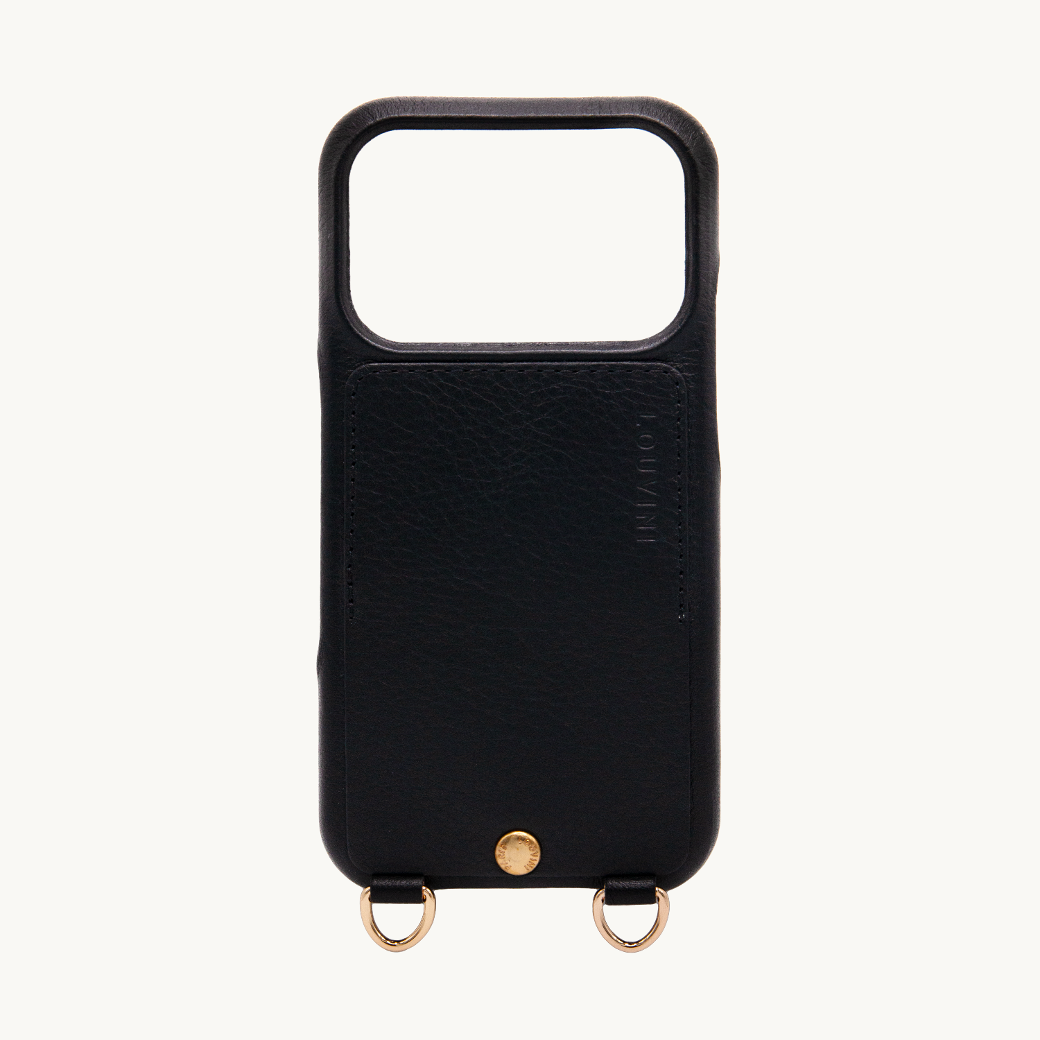 iPhone Leather Case with wallet and loops LOU - Black