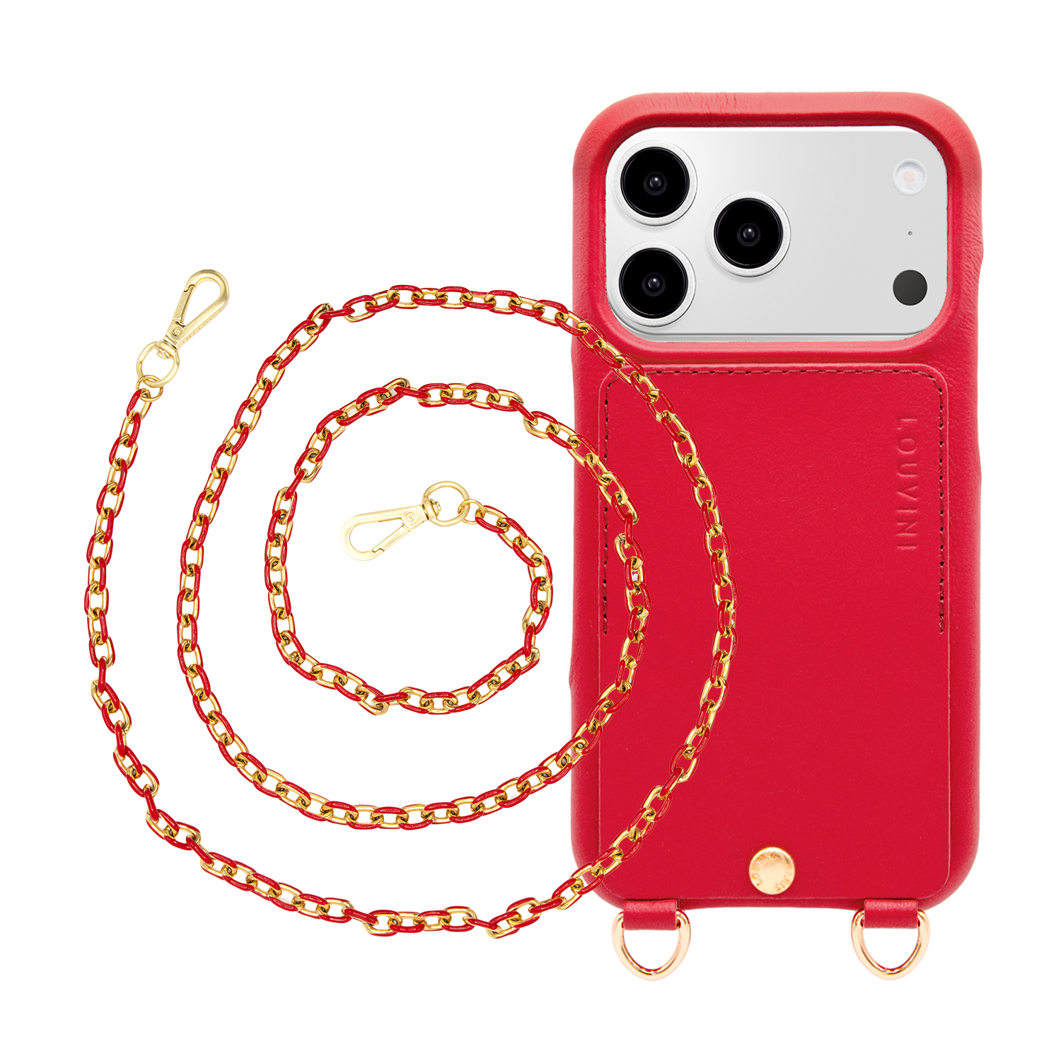 LOU Red Leather Case & MIA Red Chain