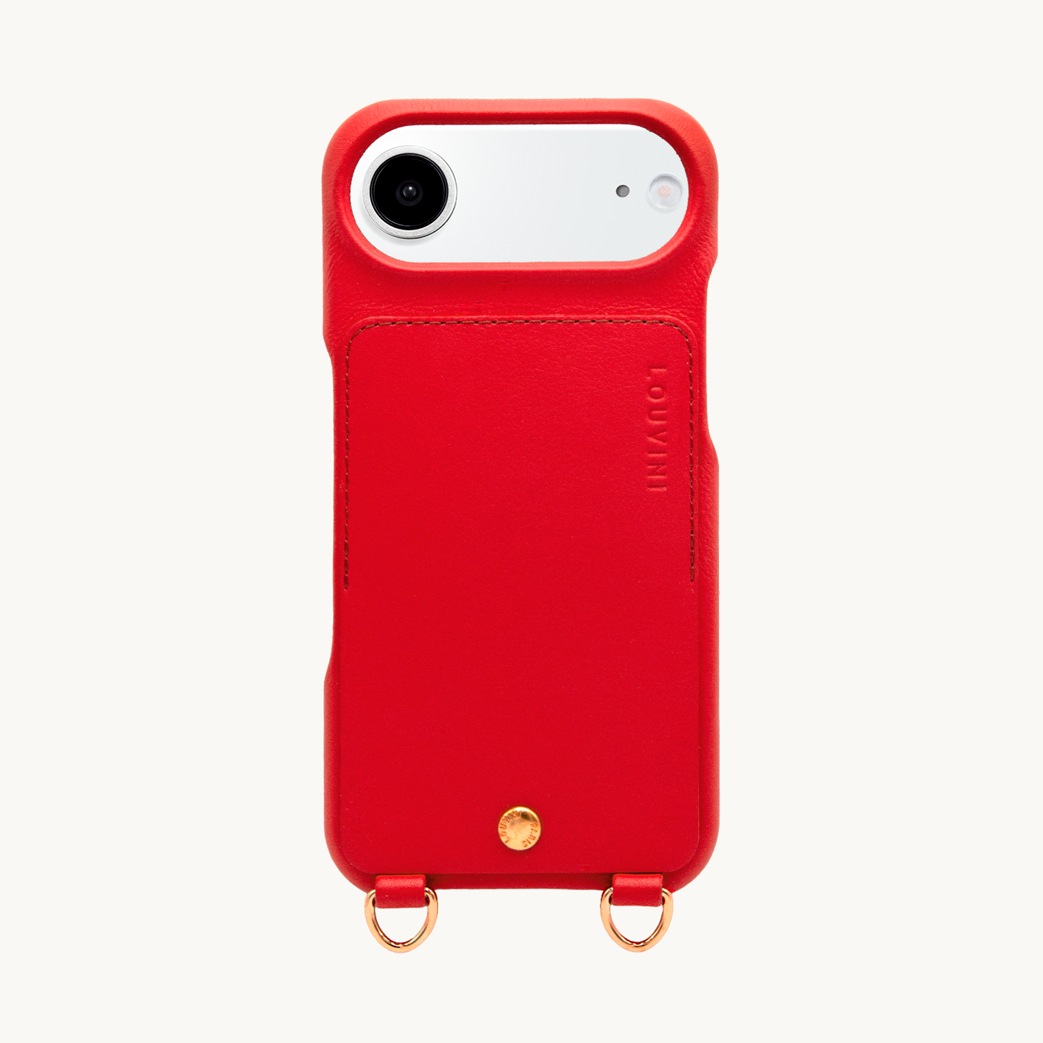 iPhone Leather Case with wallet and loops LOU - Red