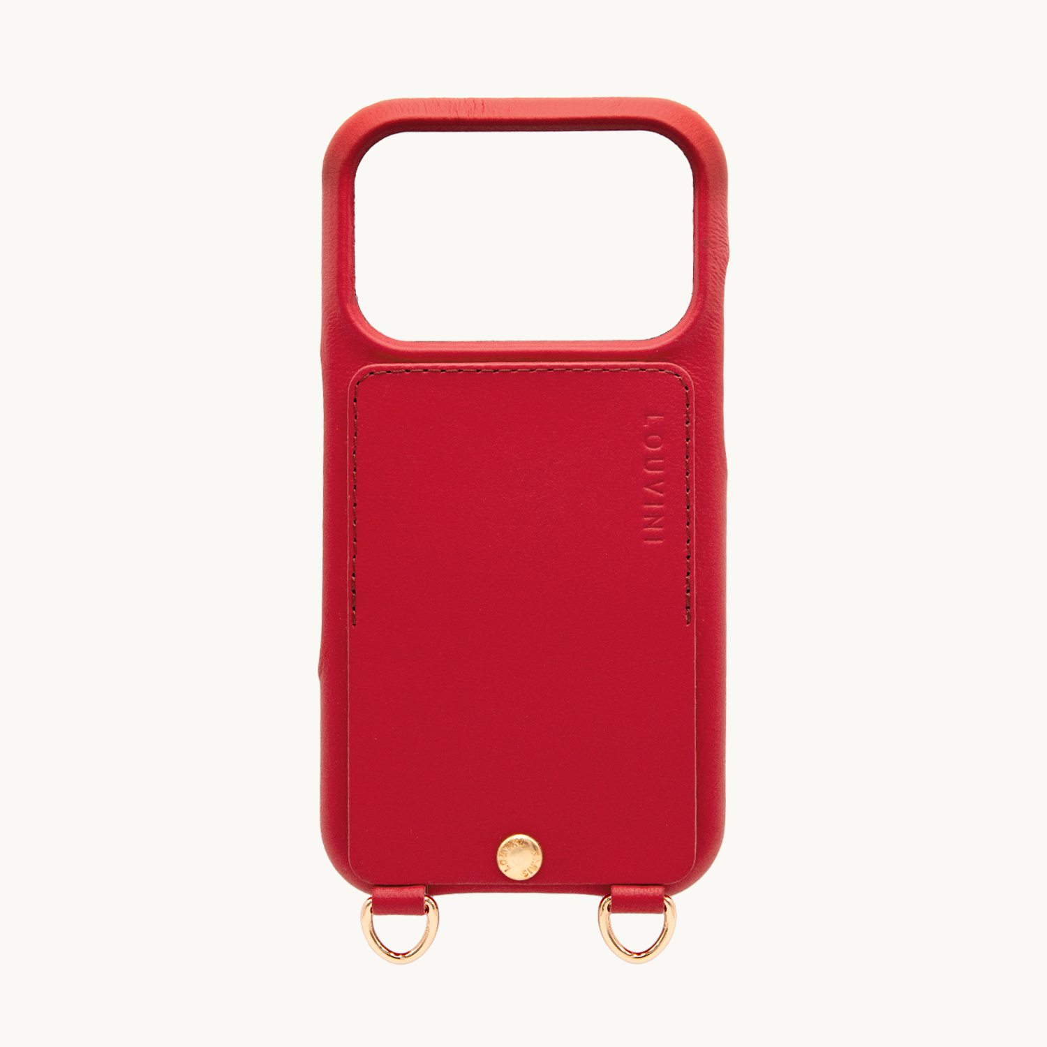 iPhone Leather Case with wallet and loops LOU - Red