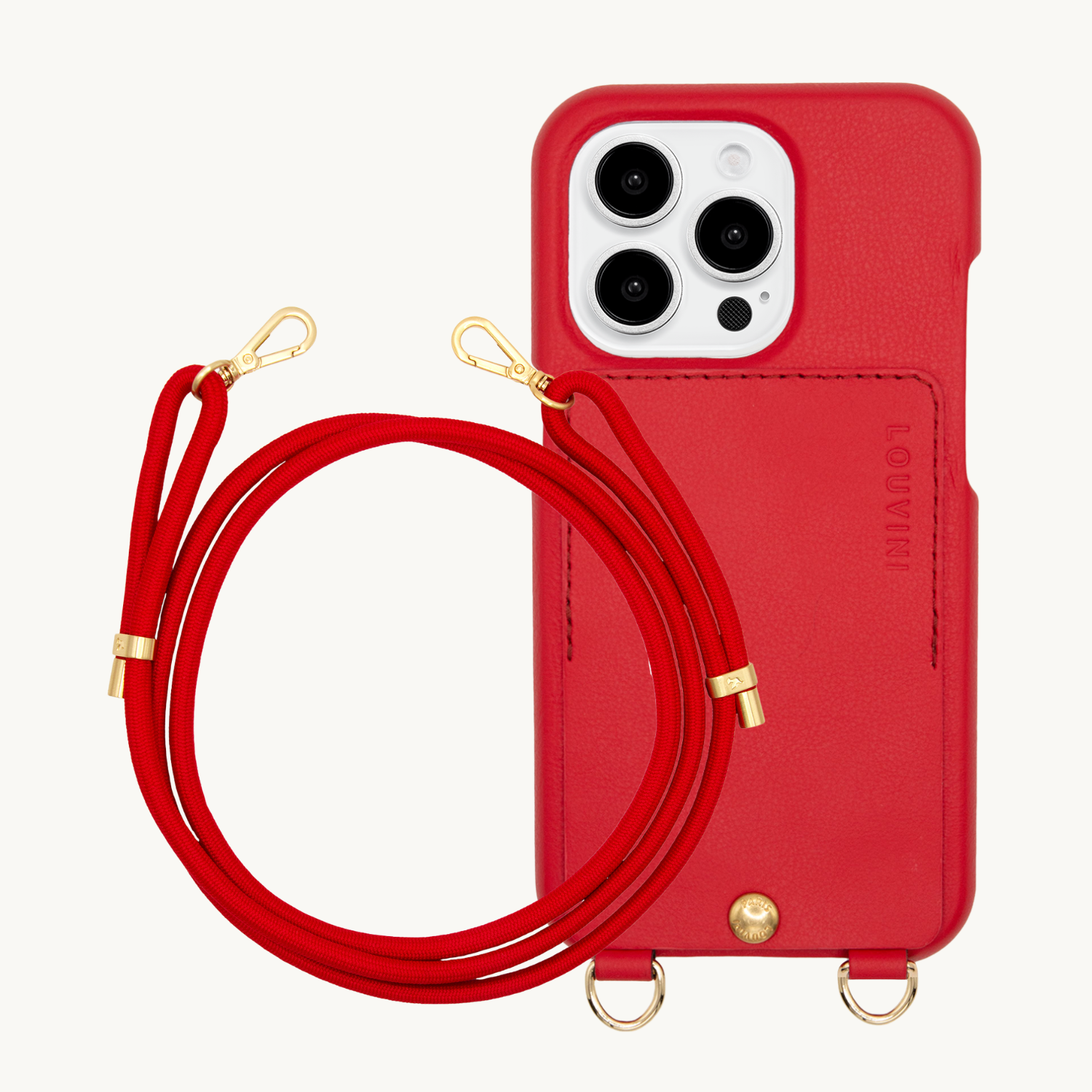 ensemble coque iPhone avec étui en cuir et cordon de téléphone
