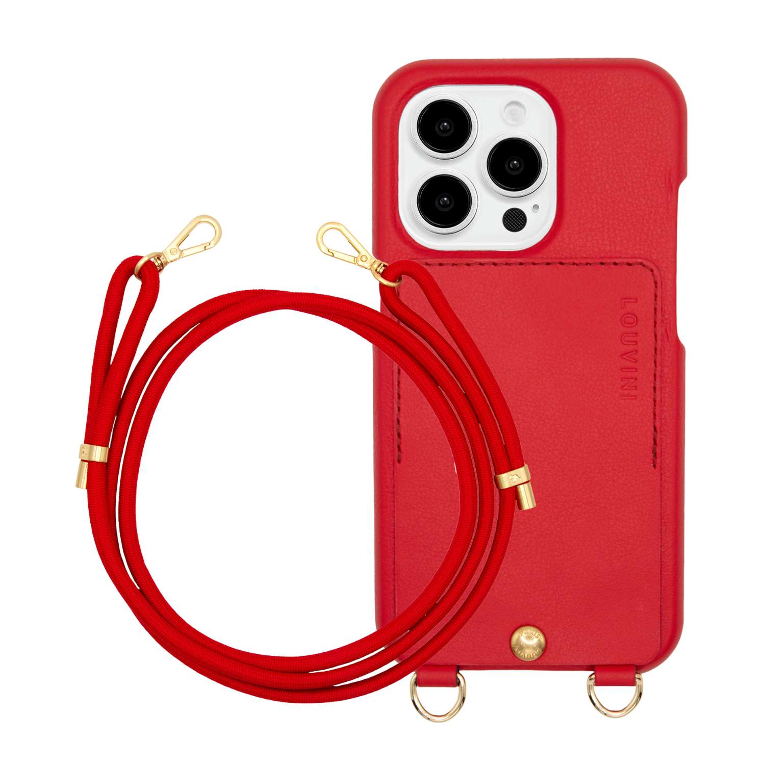 ensemble coque iPhone avec étui en cuir et cordon de téléphone