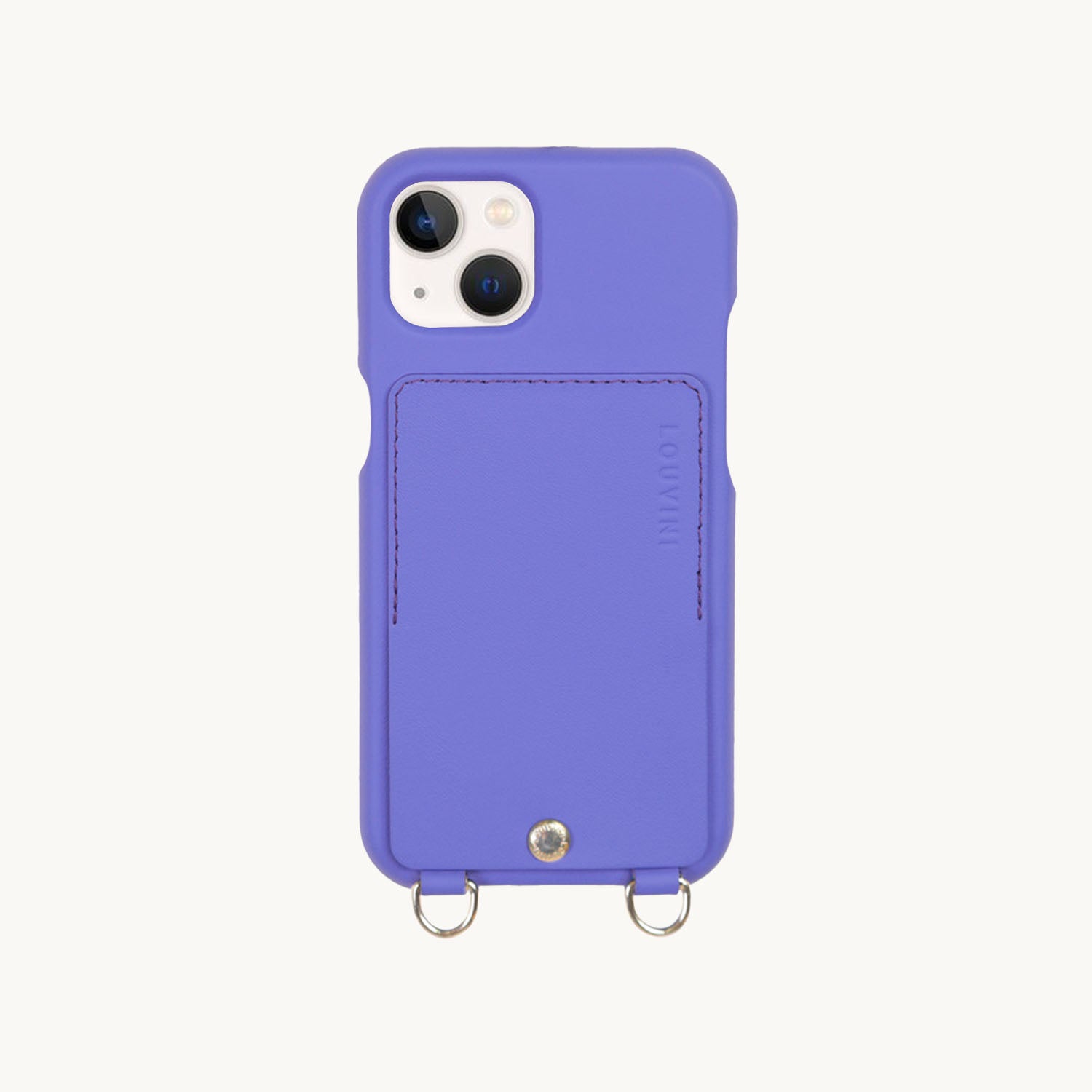 iPhone Leather Case with wallet and loops LOU - PURPLE
