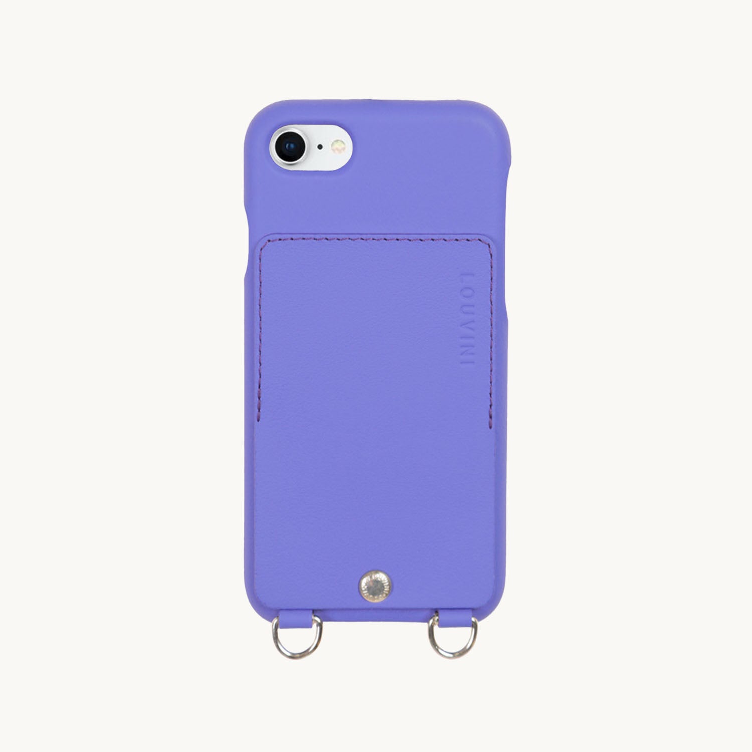 iPhone Leather Case with wallet and loops LOU - PURPLE