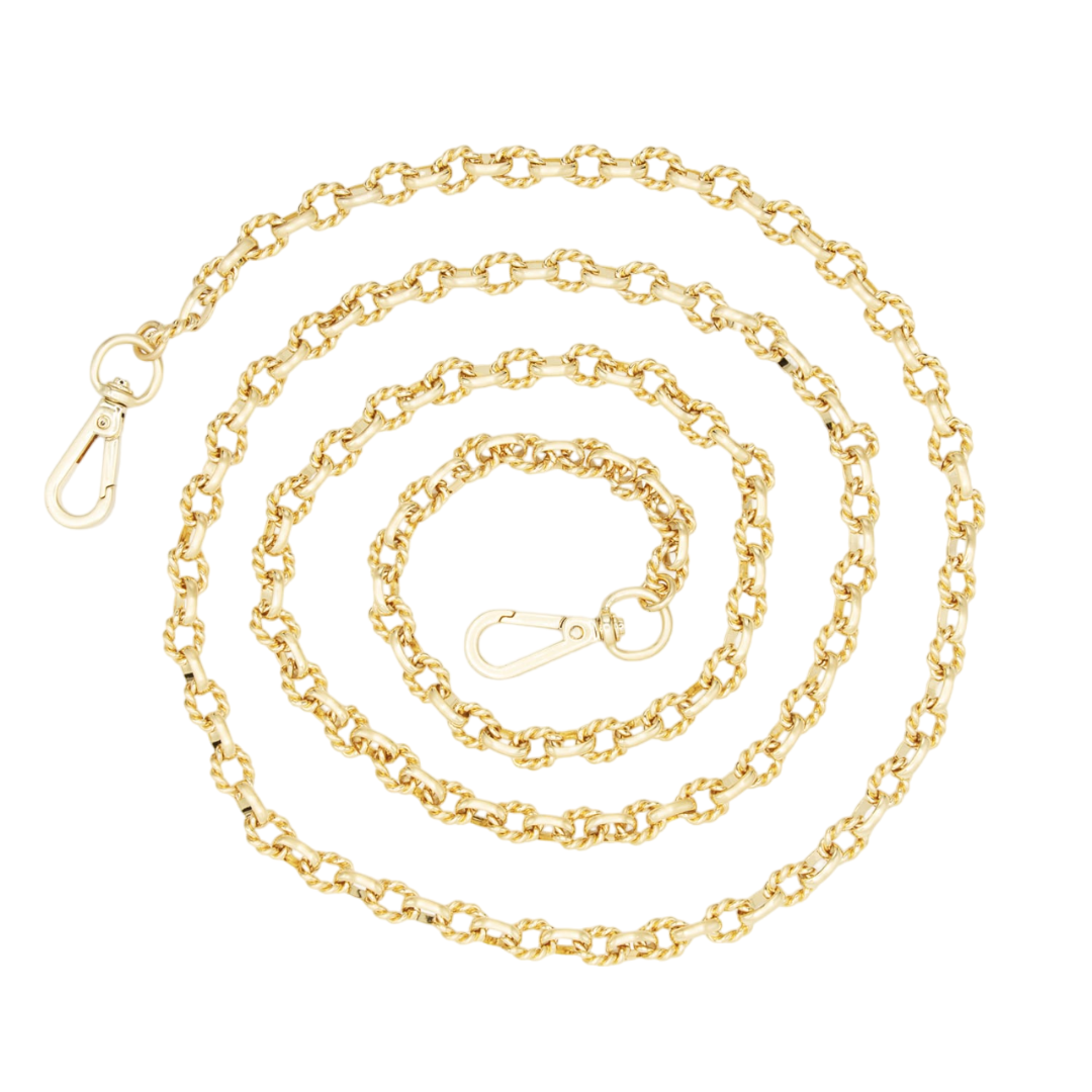chaine de telephone bandouliere dore et r avec mousquetons