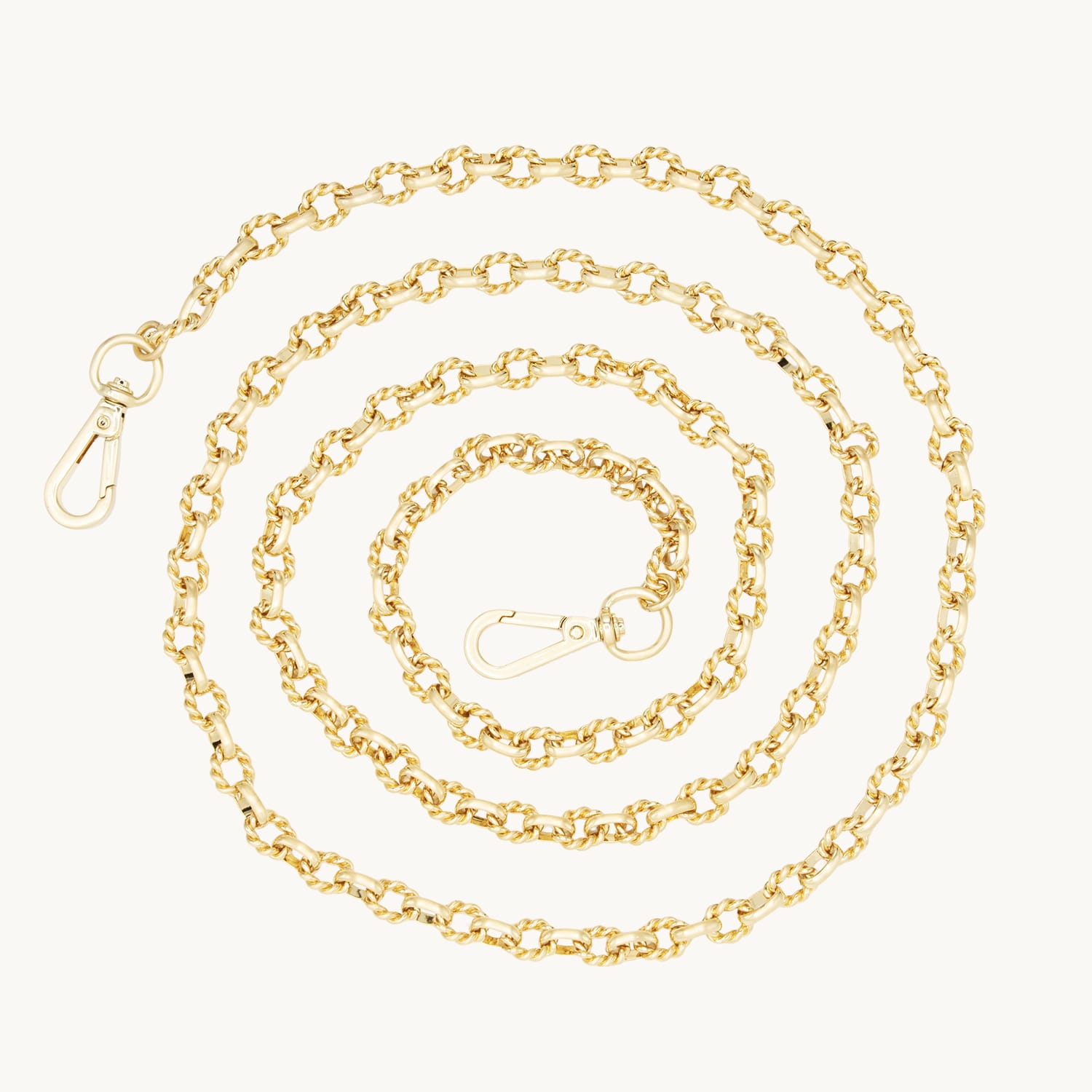 Chaîne dorée avec 2 mousquetons dorés