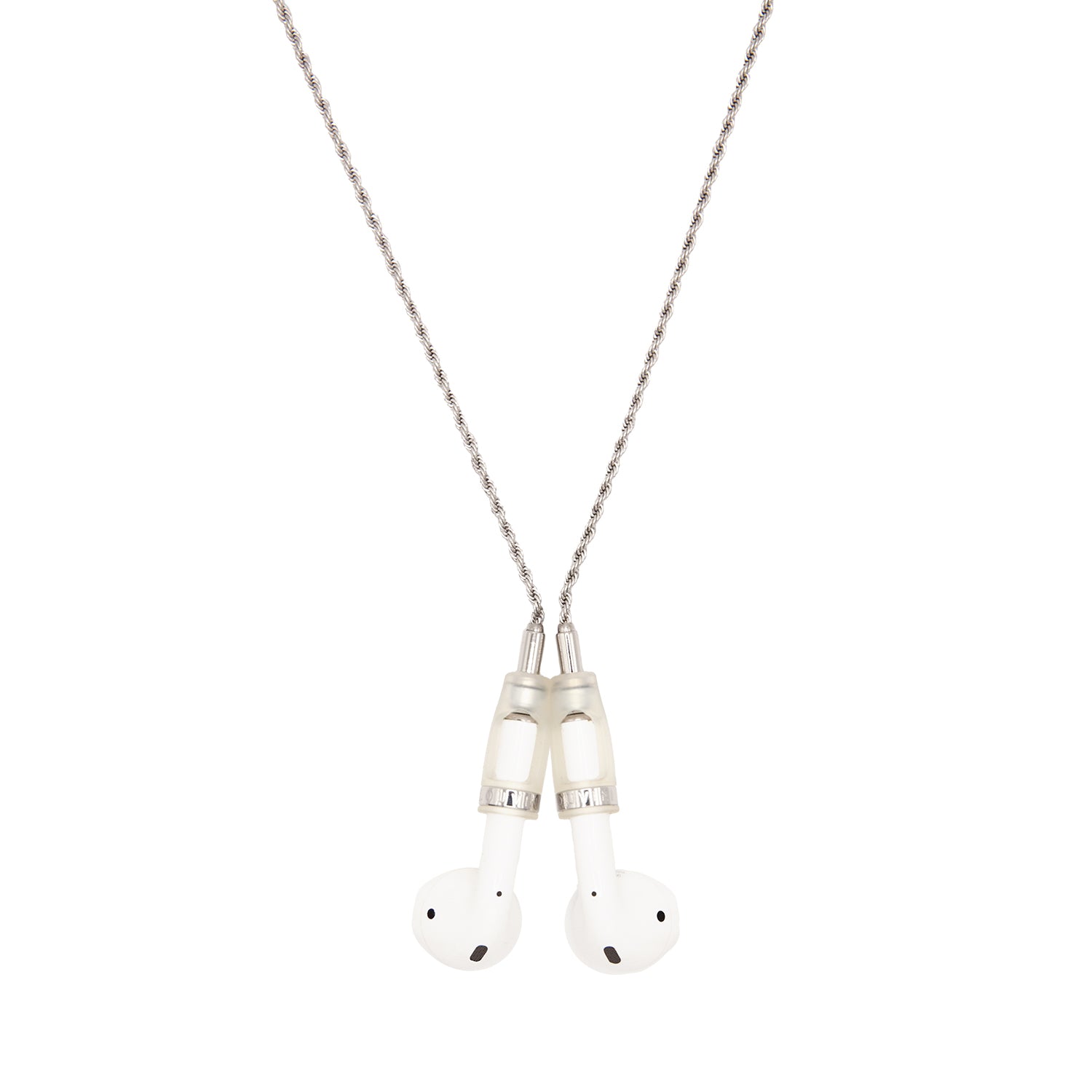 Chaîne dorée pour AirPods avec finitions argenté