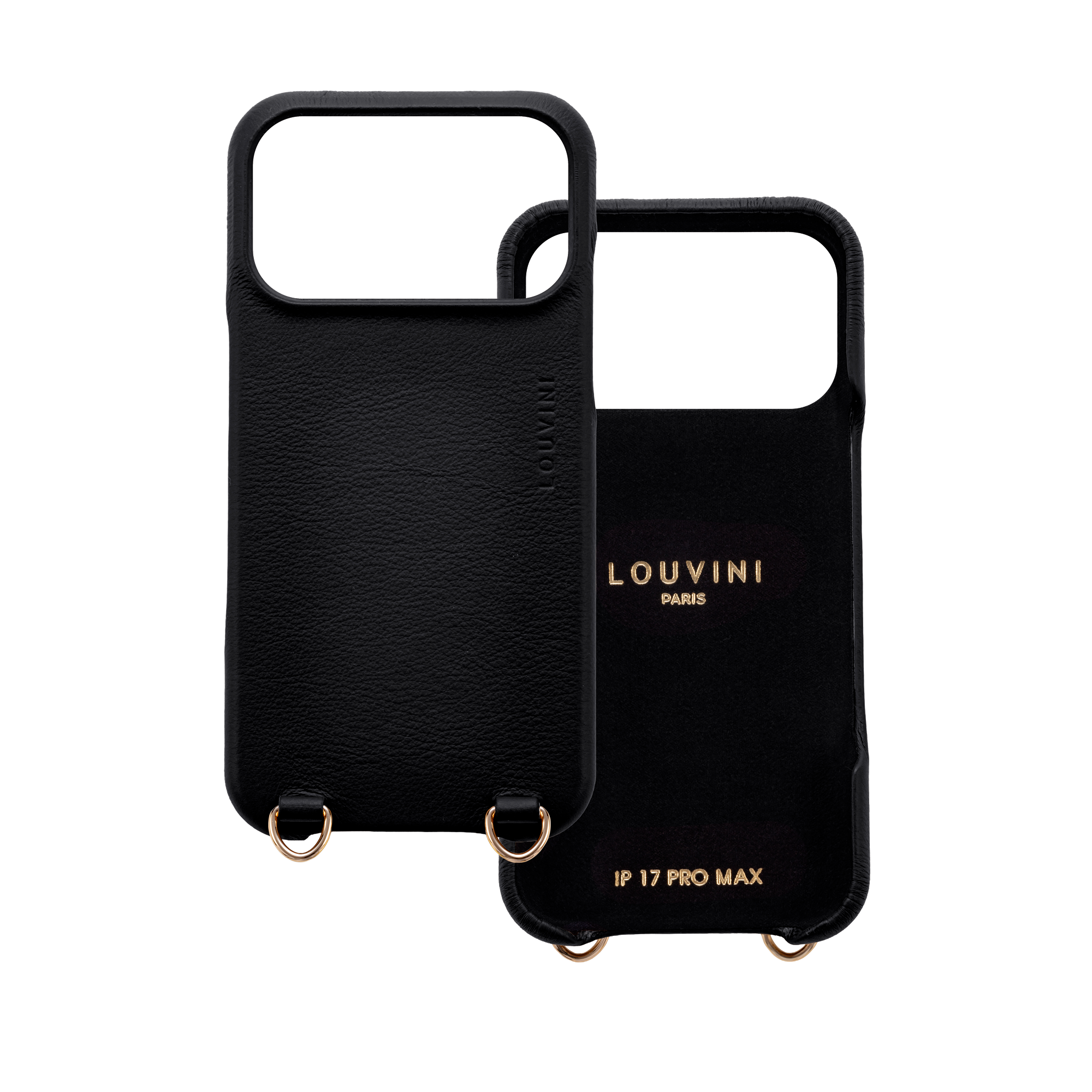 Leather iPhone Case with Loops and MagSafe MAX - Black