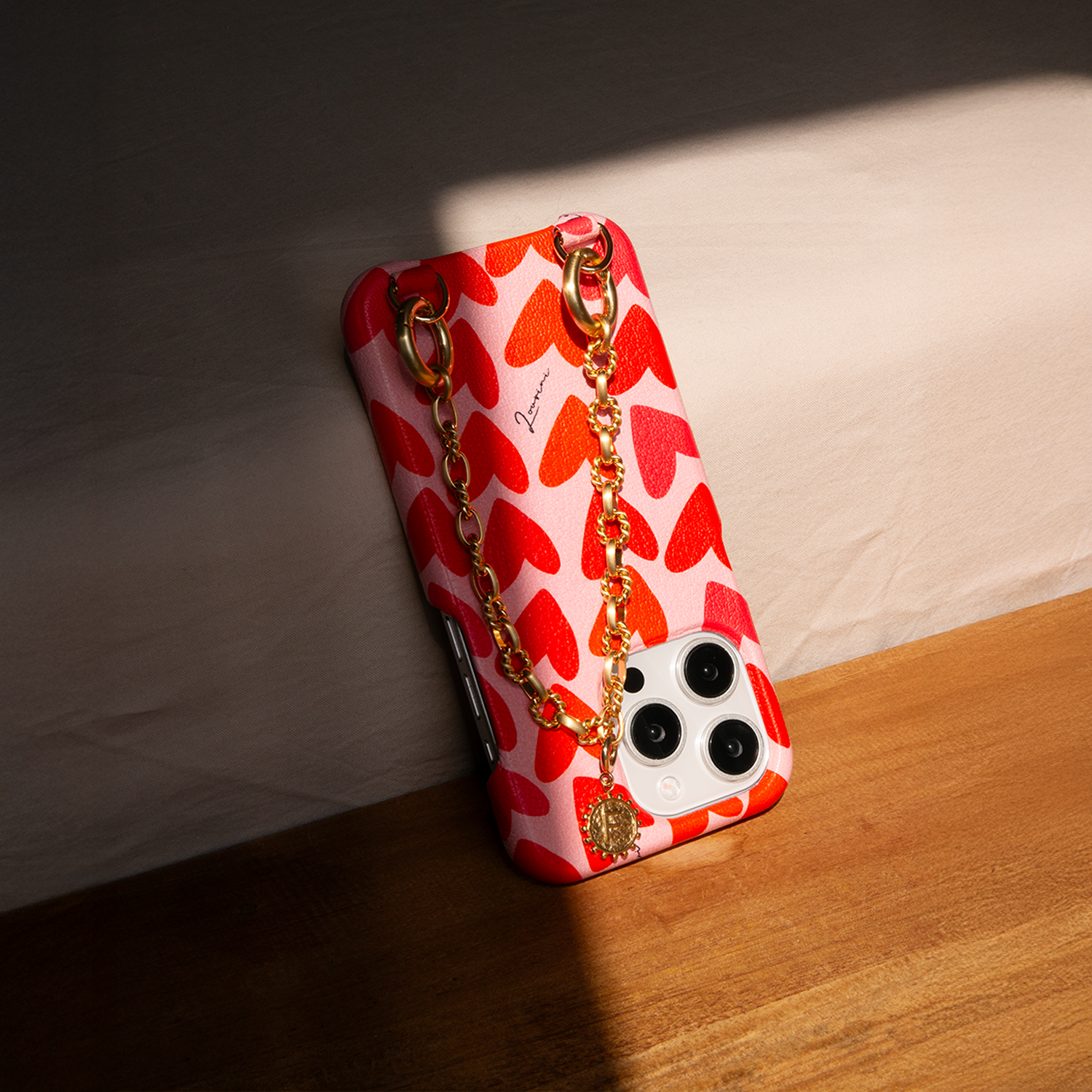 MAX iPhone Leather Case with loops - Hearts