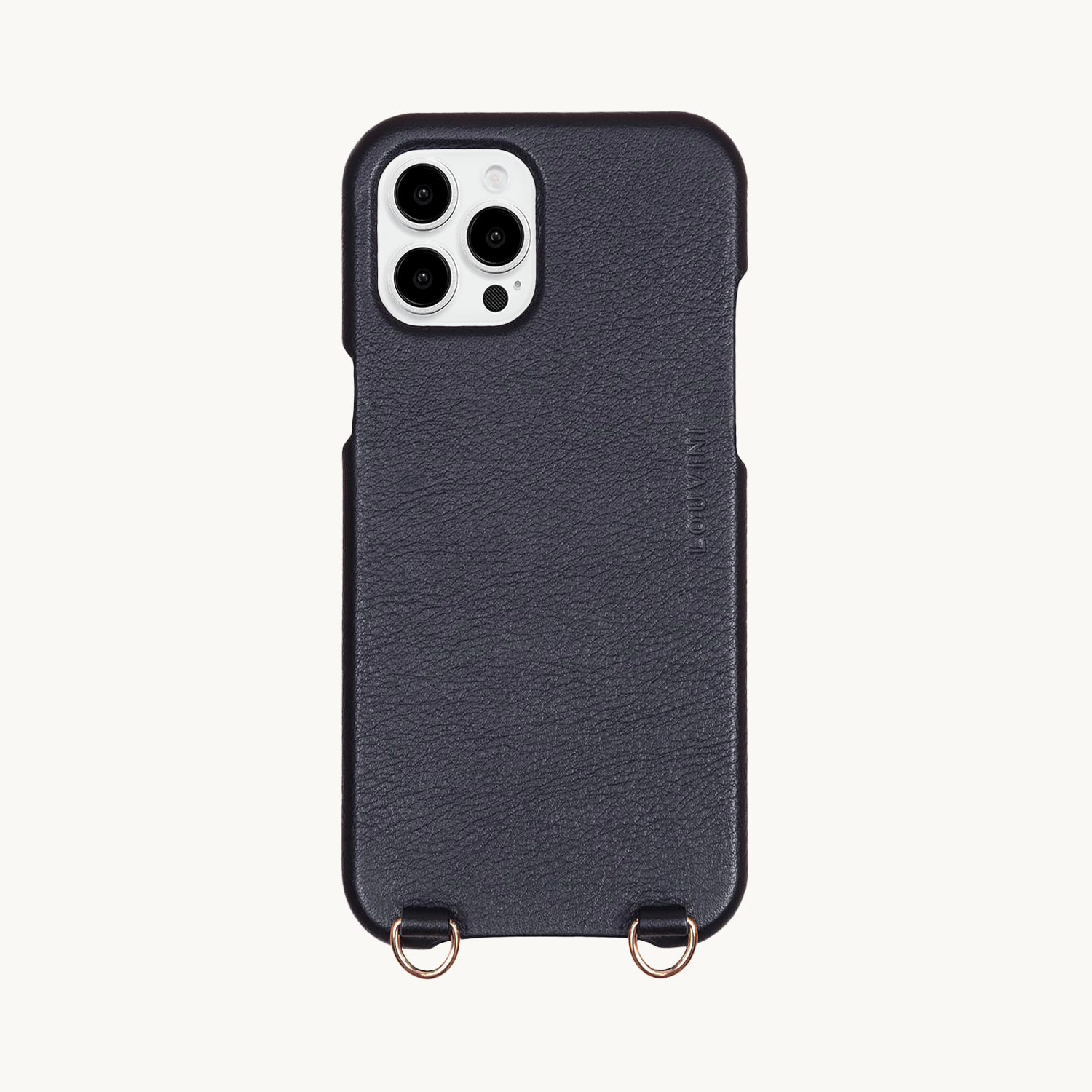 coque de téléphone avec MagSafe en cuir Noir