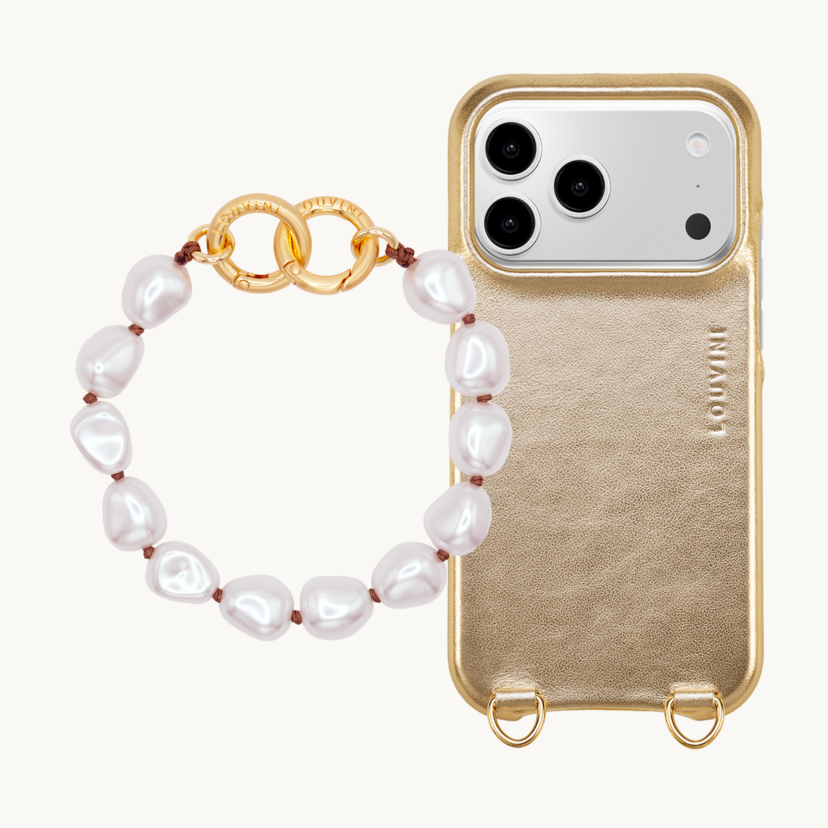 MAX Metallic Gold MagSafe iPhone Case & Bracelet PETIT MINDY NAKED