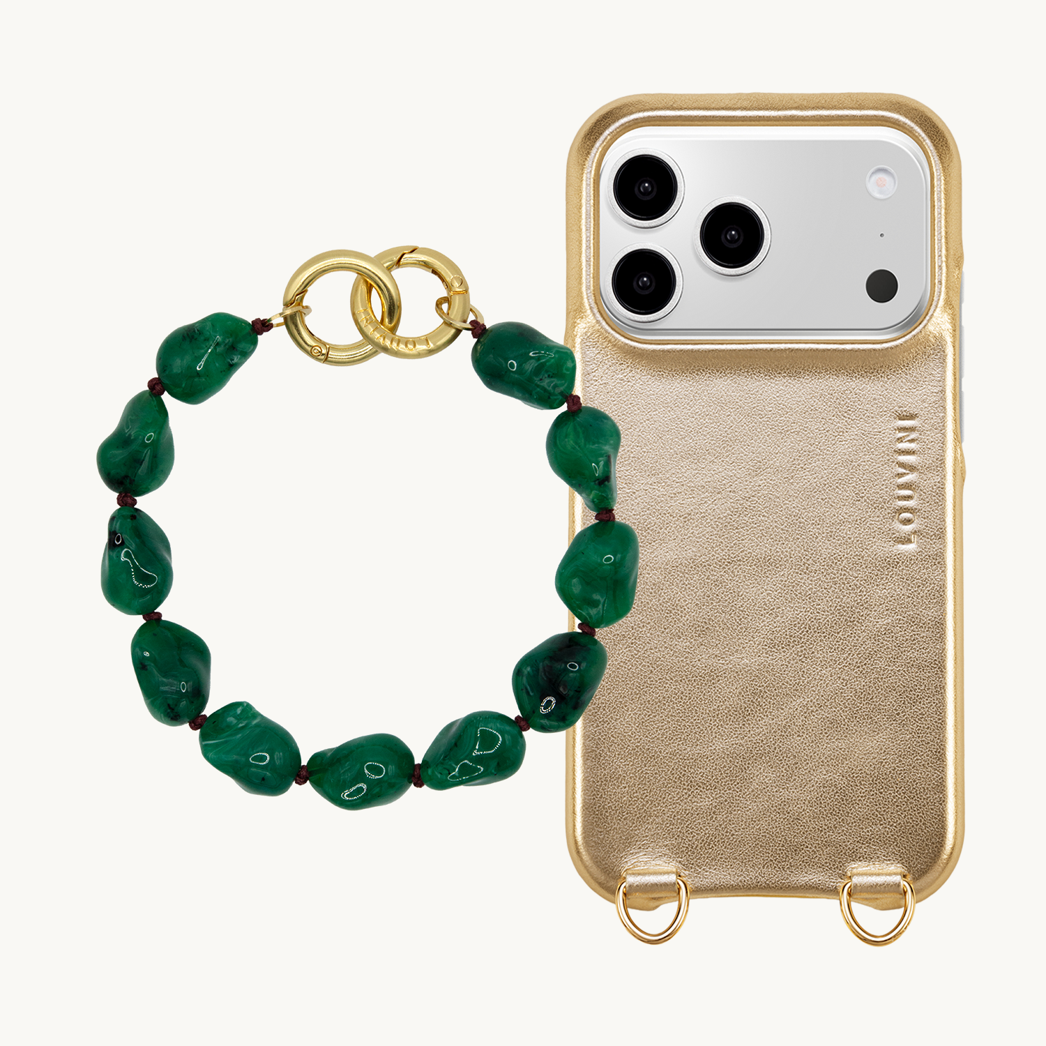 iPhone MAX MagSafe Gold Case & ROMY Bracelet Sphinx