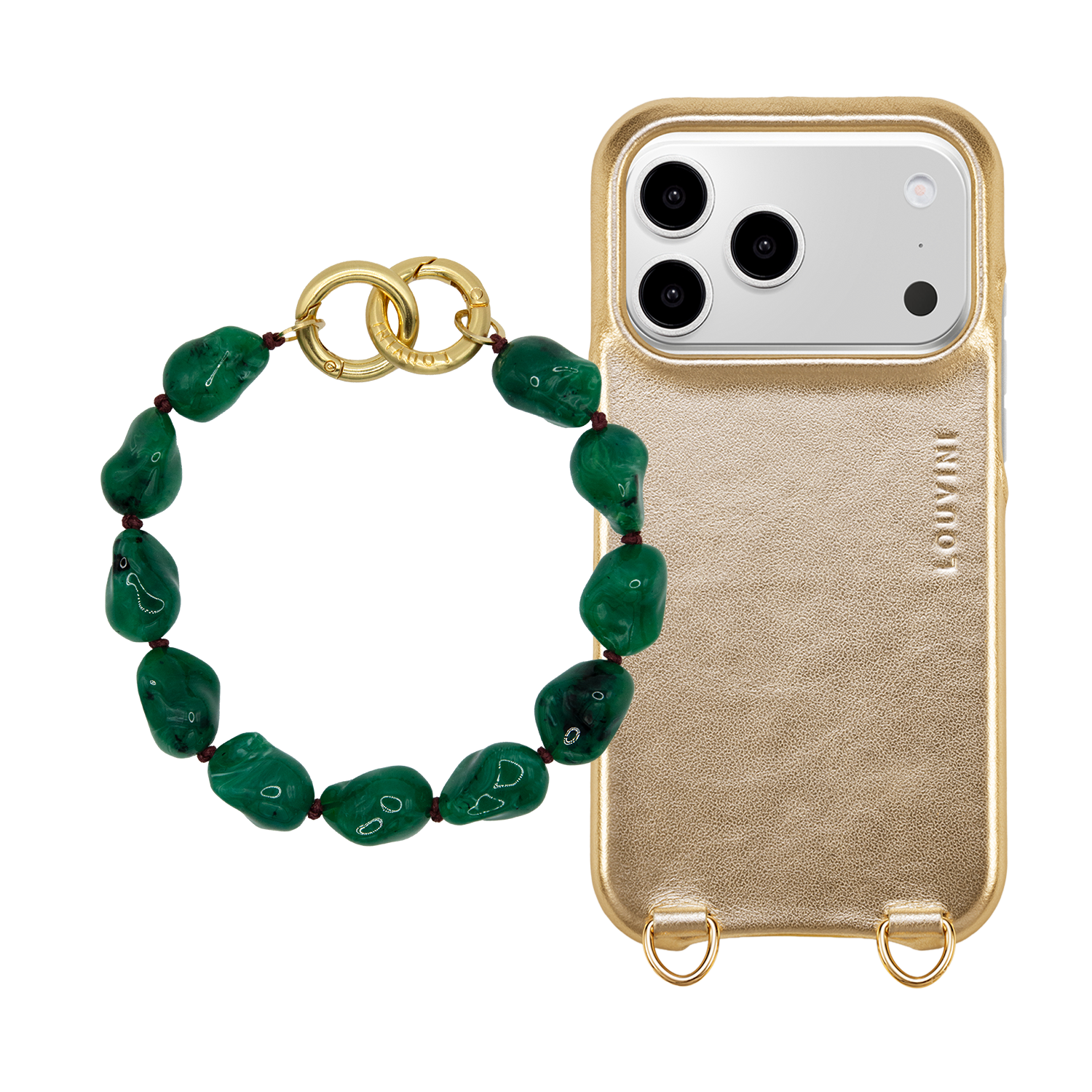 iPhone MAX MagSafe Gold Case & ROMY Bracelet Sphinx