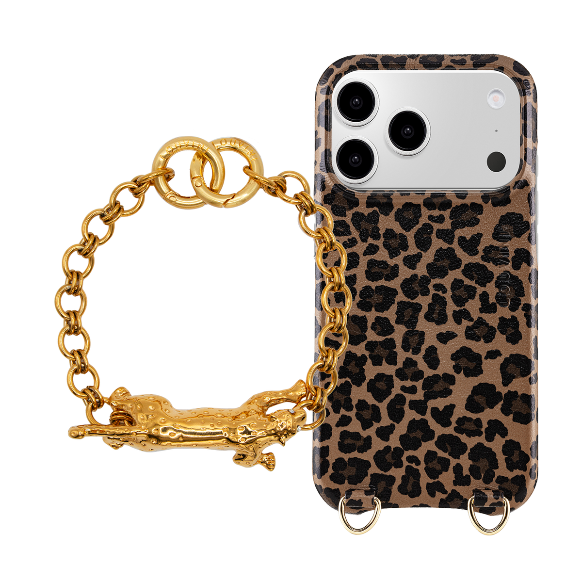 MAX Leopard MagSafe iPhone Case & Bracelet PETIT DALIA Gold Leopard