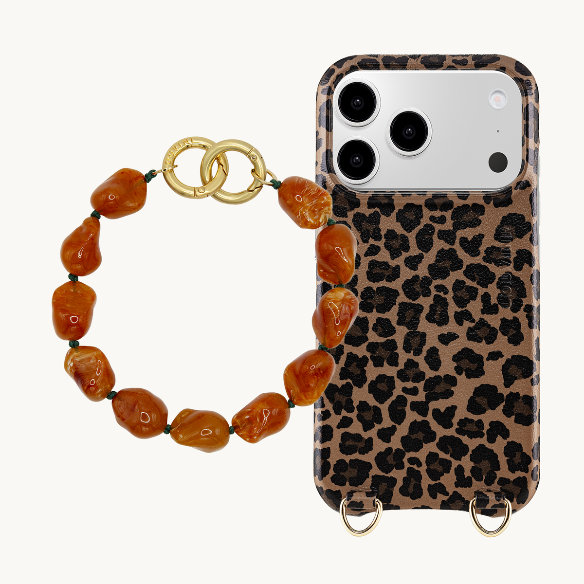 MAX Leopard MagSafe iPhone Case & Bracelet PETIT ROMY Caramel