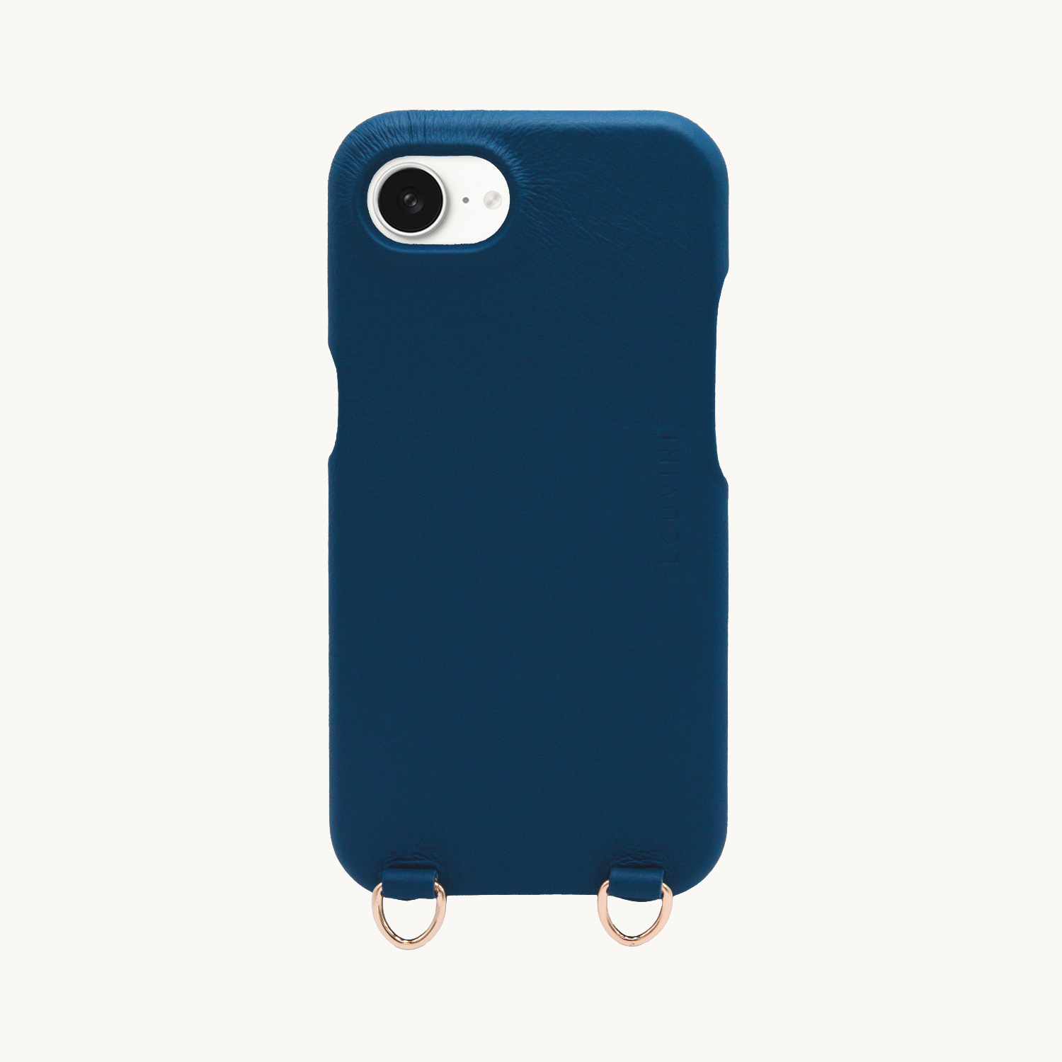 Leather iPhone Case with Loops and MagSafe MAX - NAVY