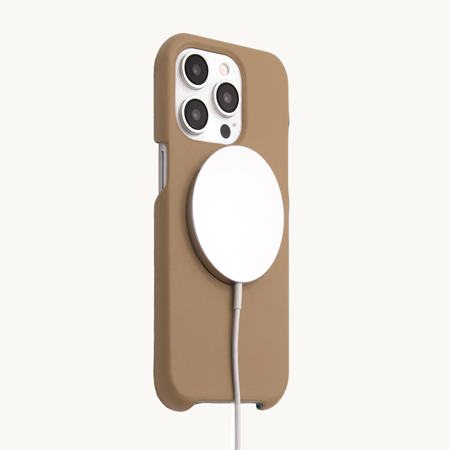 Coque iPhone MagSafe cuir MAX camel