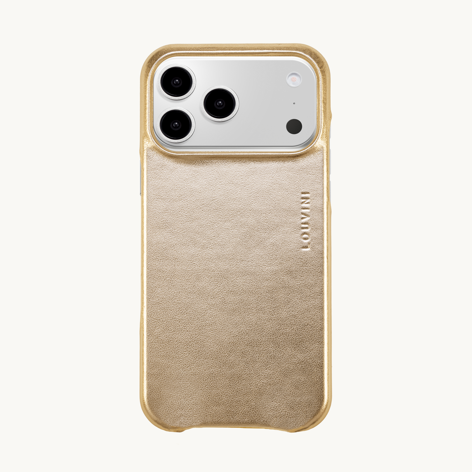 Leather iPhone case Magsafe MAX - METALLIC GOLD