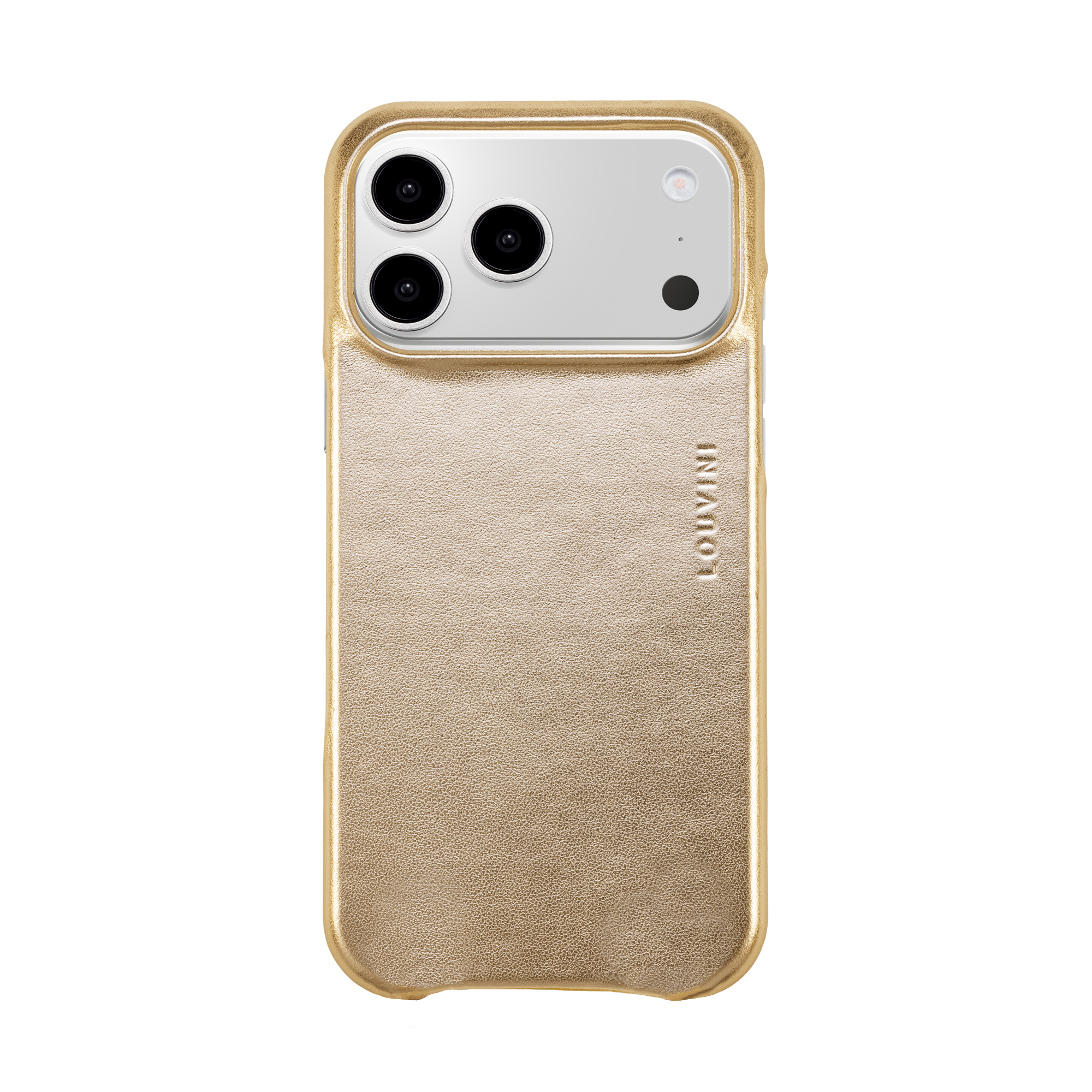 Leather iPhone case Magsafe MAX - METALLIC GOLD