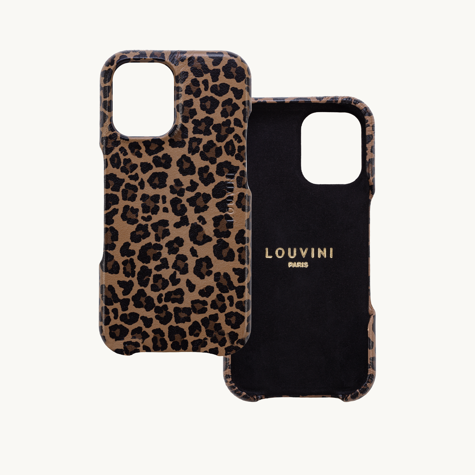 Leather iPhone case Magsafe MAX - LEOPARD