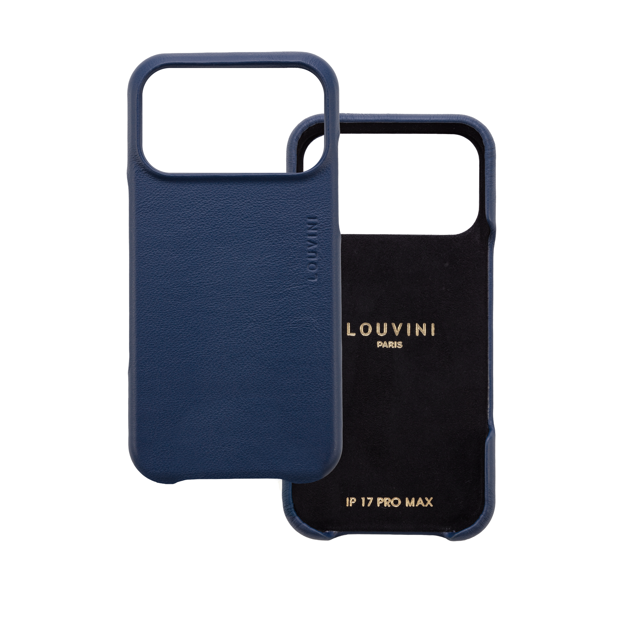 Leather iPhone Case with MagSafe MAX - NAVY