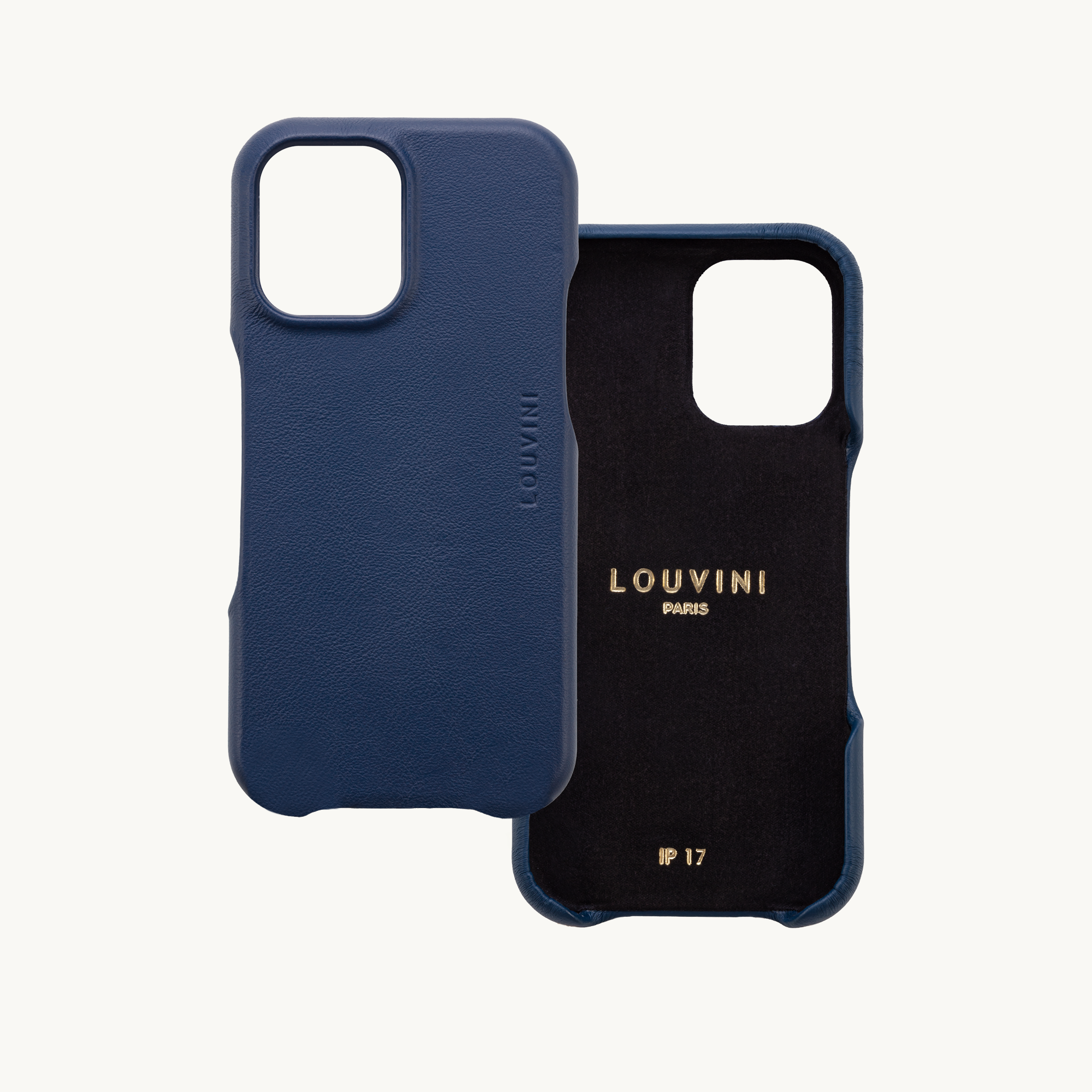 Leather iPhone Case with MagSafe MAX - NAVY