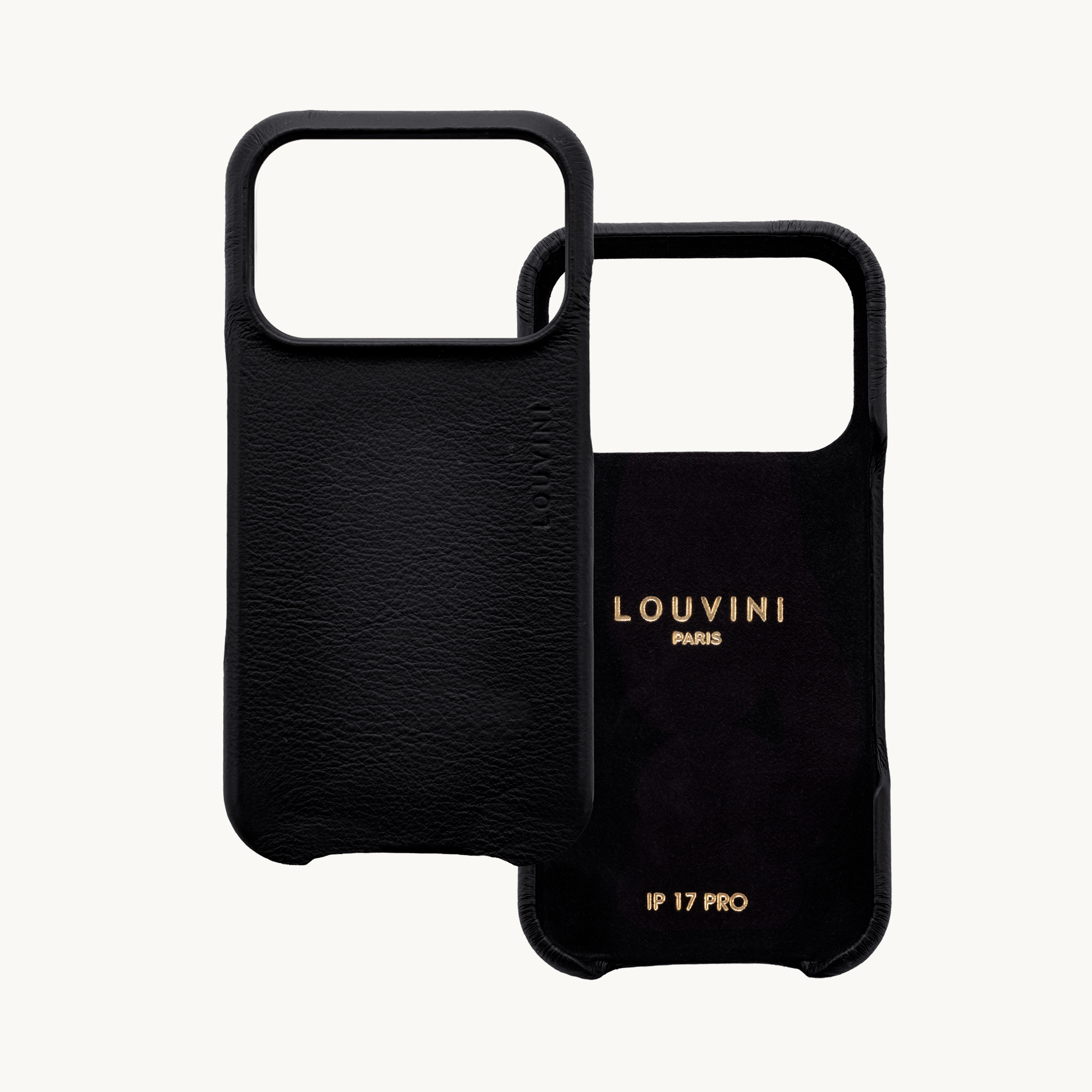 Leather iPhone Case with MagSafe MAX - BLACK