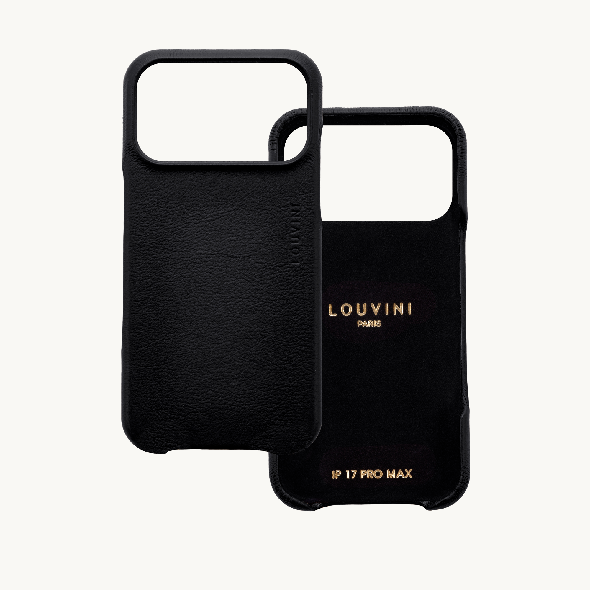 Leather iPhone Case with MagSafe MAX - BLACK