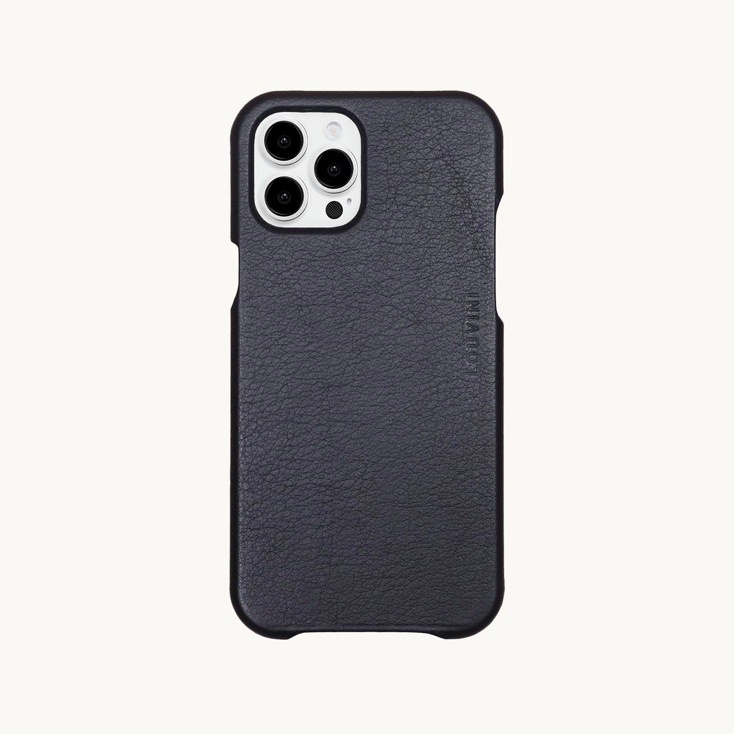 coque de téléphone avec MagSafe en cuir Noir