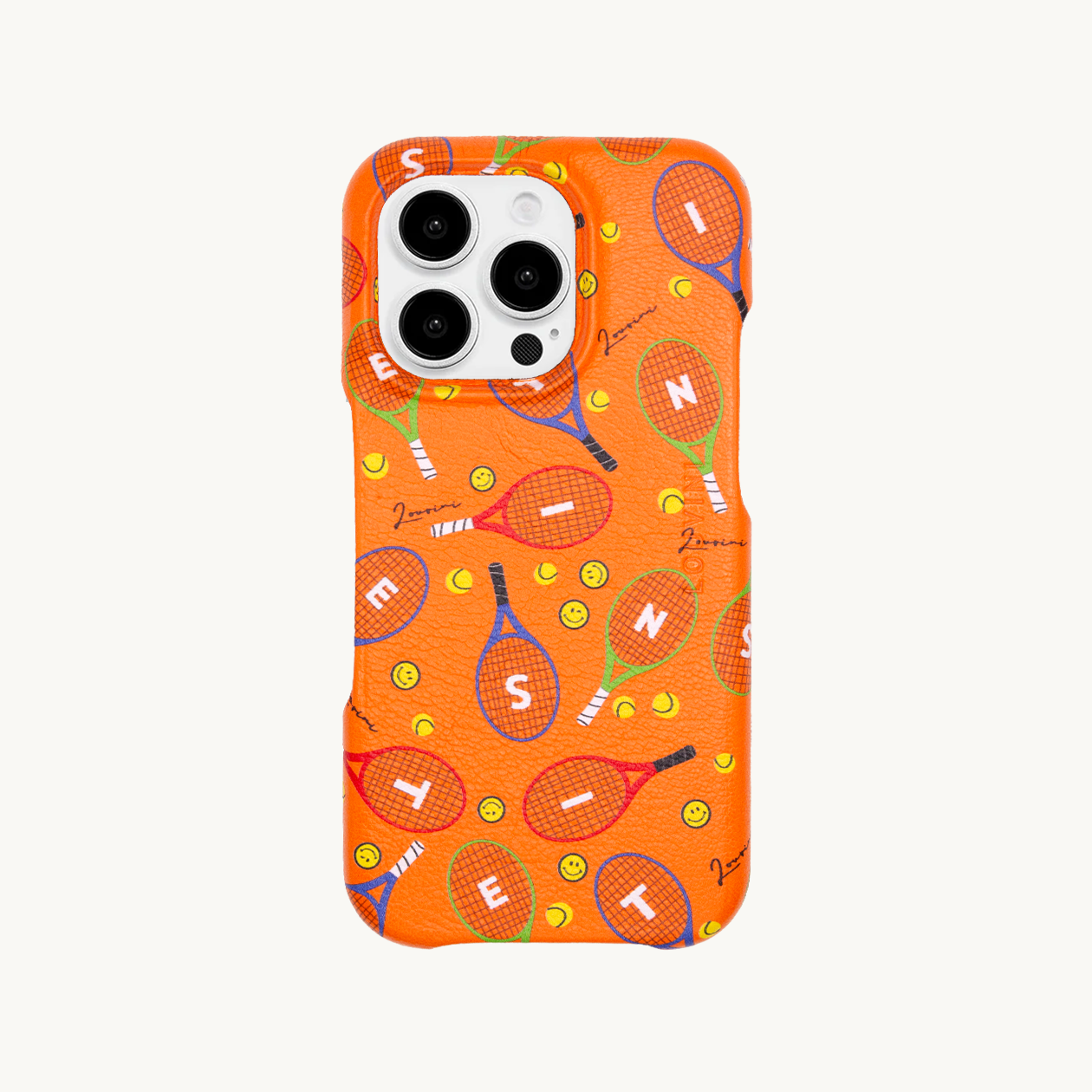 Coque de téléphone iPhone en cuir avec MagSafe , édition limitée - tennis