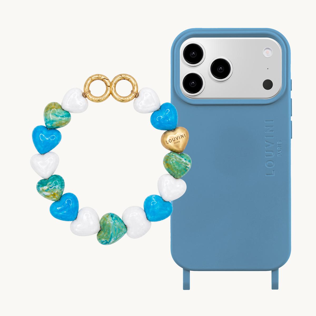 MILO Azure Blue MagSafe iPhone Case & Bracelet PETIT CUORE Summer Breeze