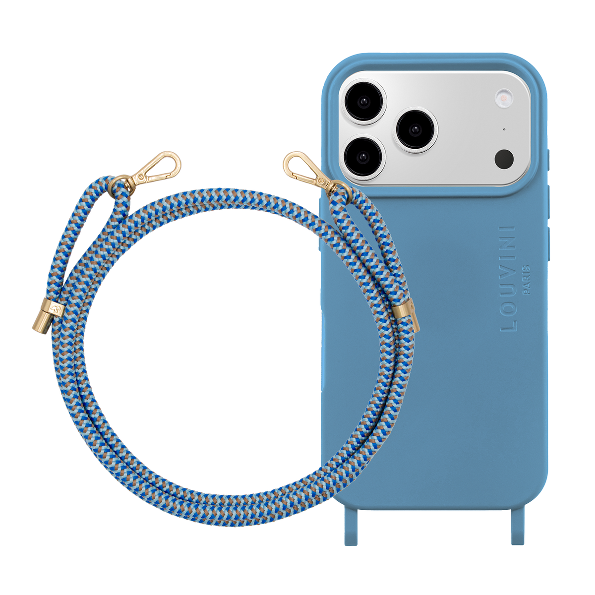 MILO MagSafe iPhone Case Azure Blue & TESSA Cord Double-Blue