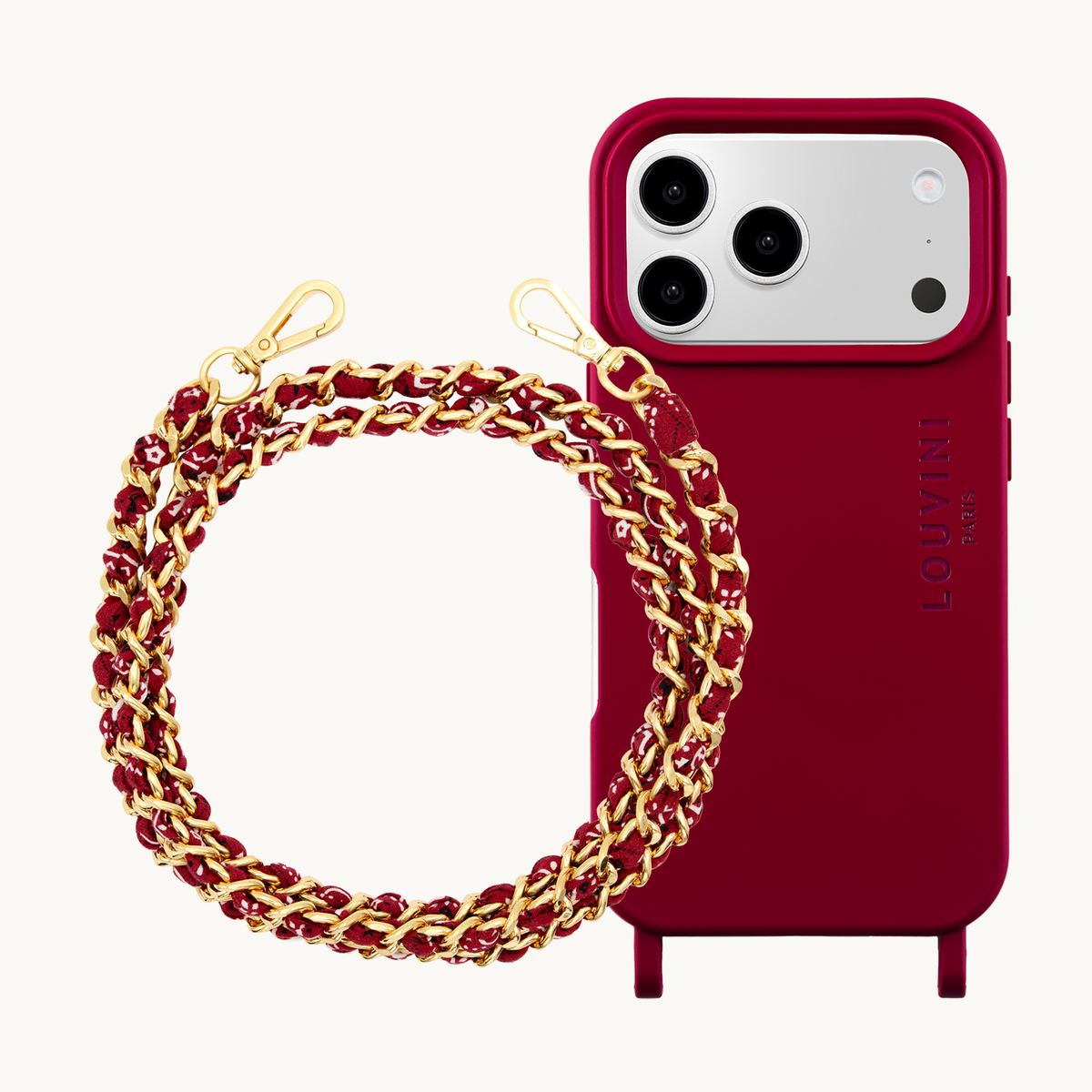 MILO MagSafe iPhone Case Burgundy & BONNIE Chain Burgundy