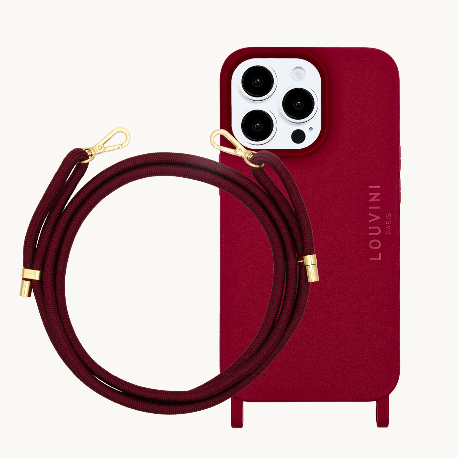 ensemble coque de téléphone en TPU avec cordon tressé
