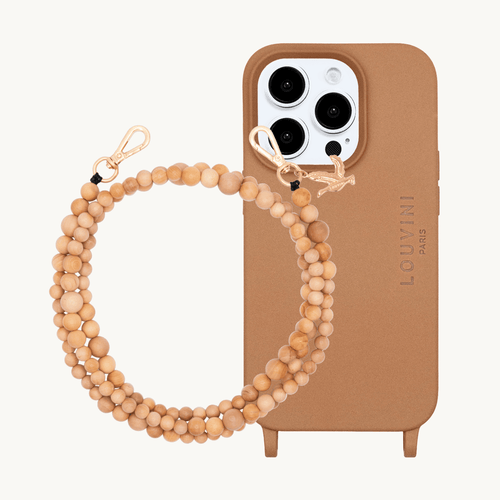 Milo Cinnamon iPhone Case & ARIELLE Natural strap