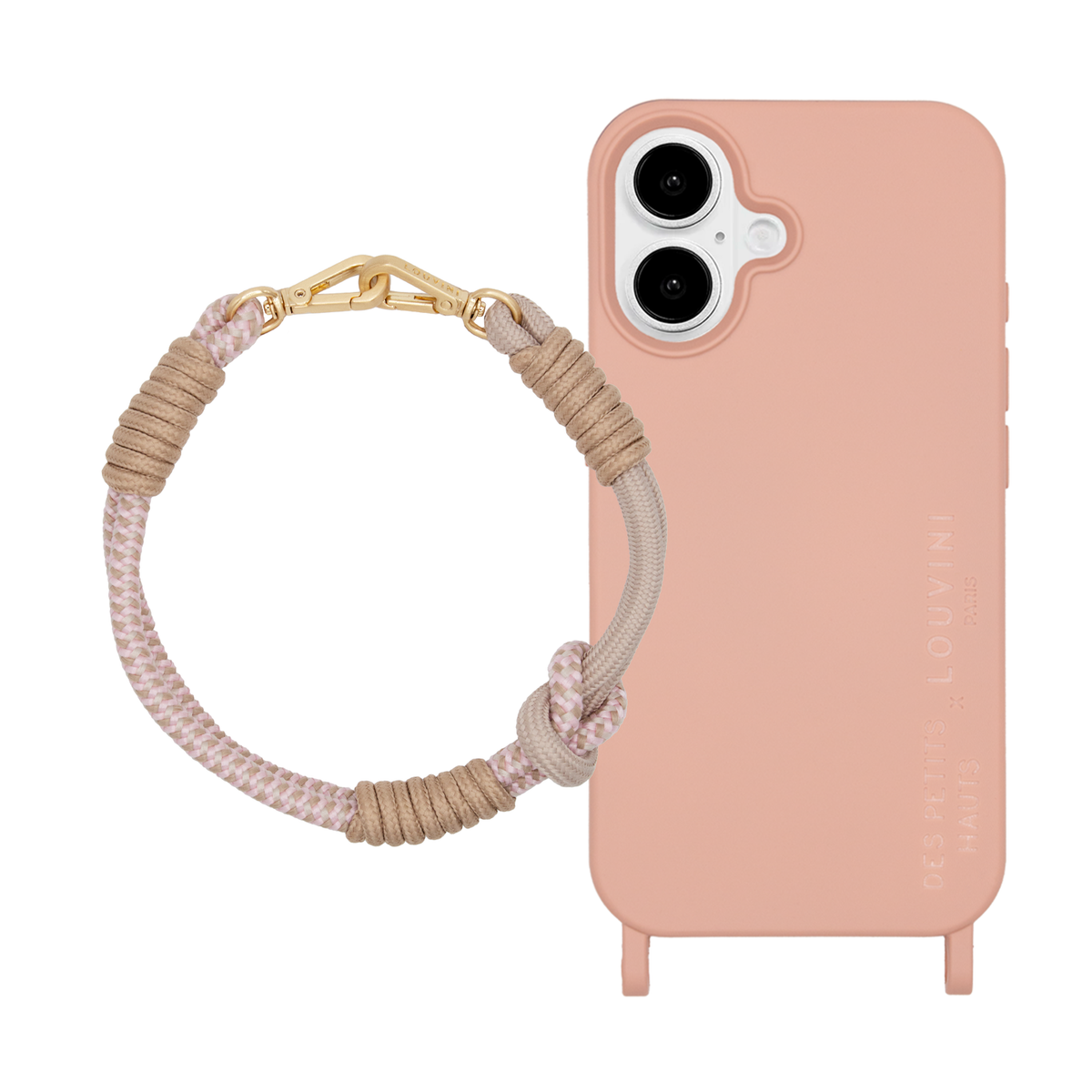 MILO x Des Petits Hauts Pink MagSafe iPhone Case & Bracelet PETIT TESSA Pink Taupe