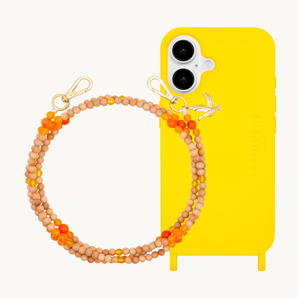 MILO iPhone Case Yellow & ARIELLE Strap Sunrise