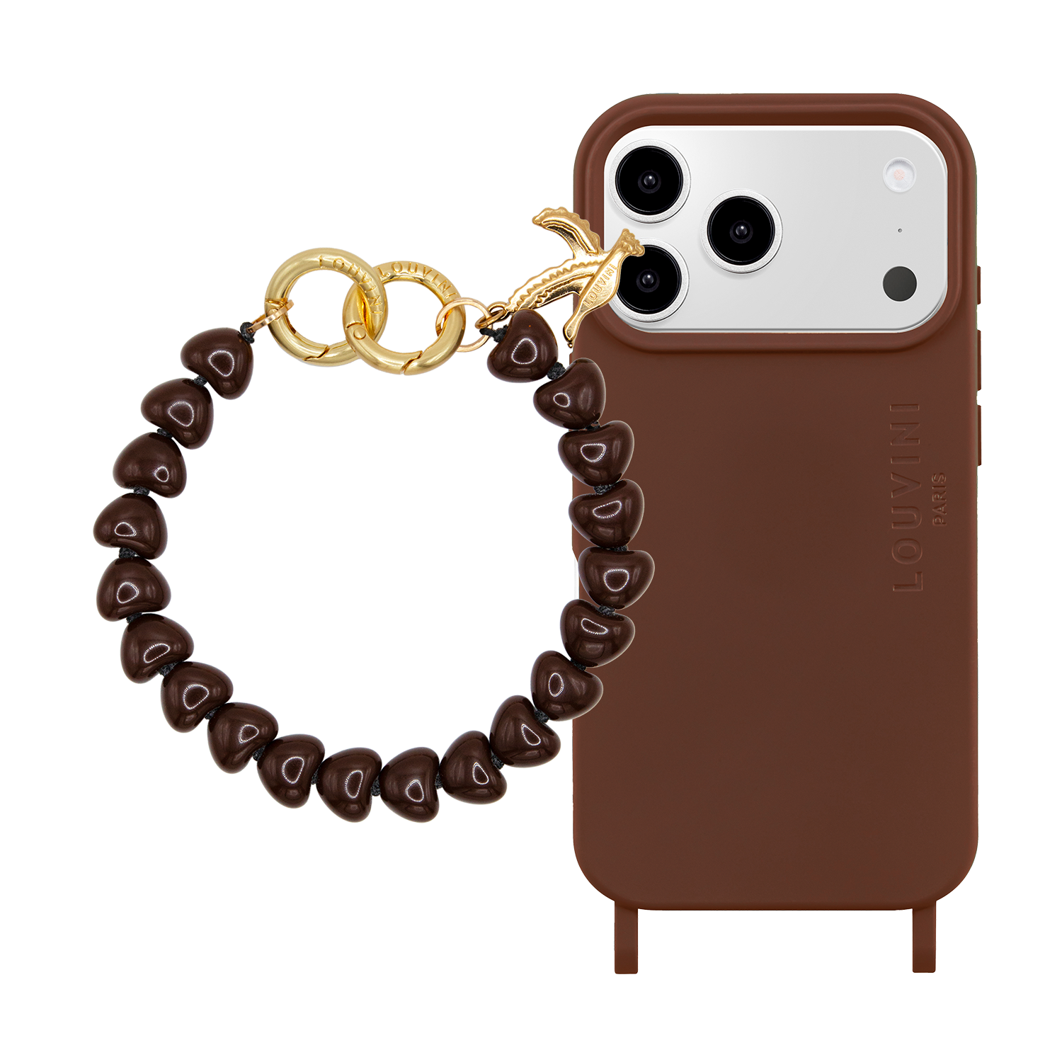 MILO MagSafe Brown Iphone Case & TINY CUORE Bracelet Brown