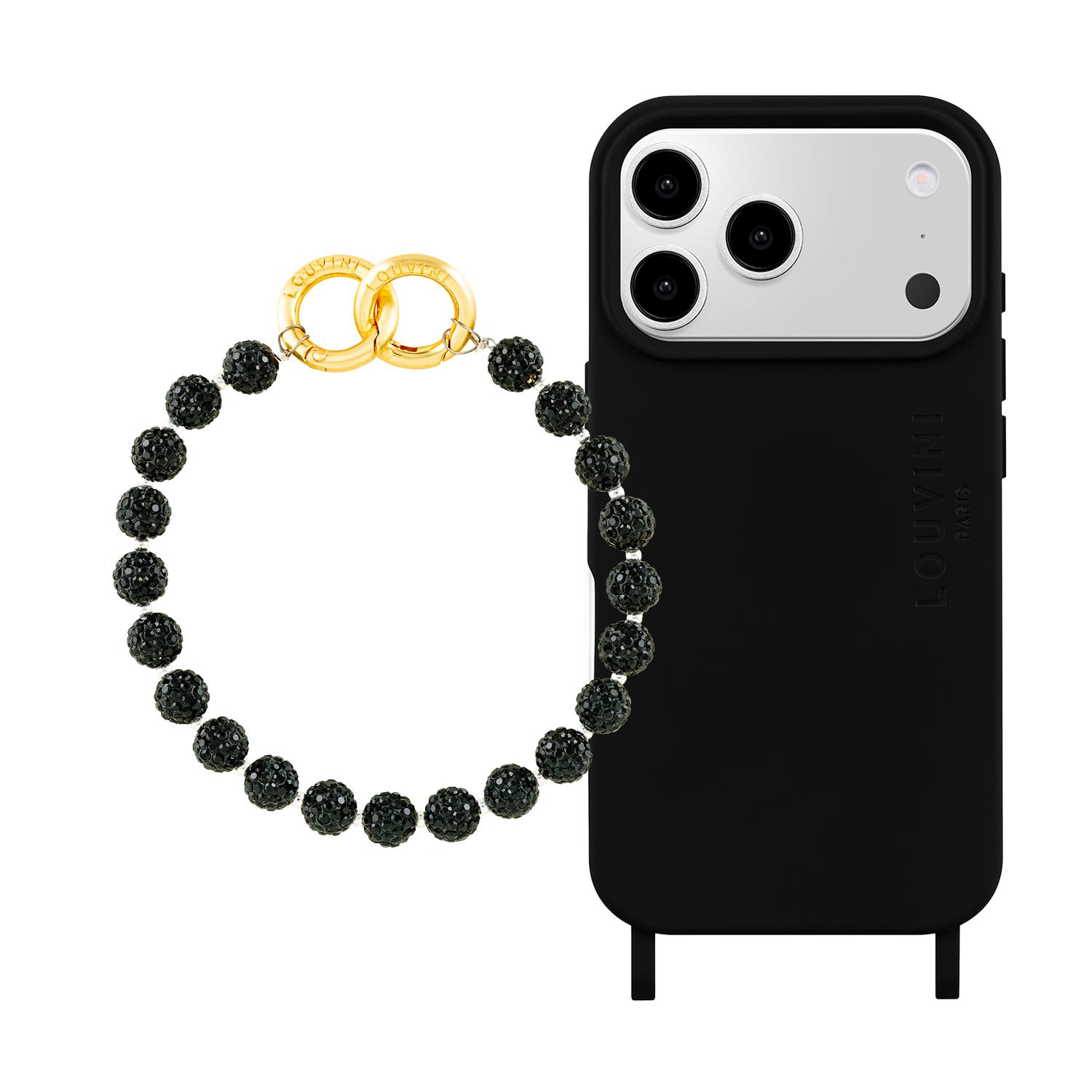 MILO MagSafe Black iPhone Case & PETIT DAISY Black Bracelet
