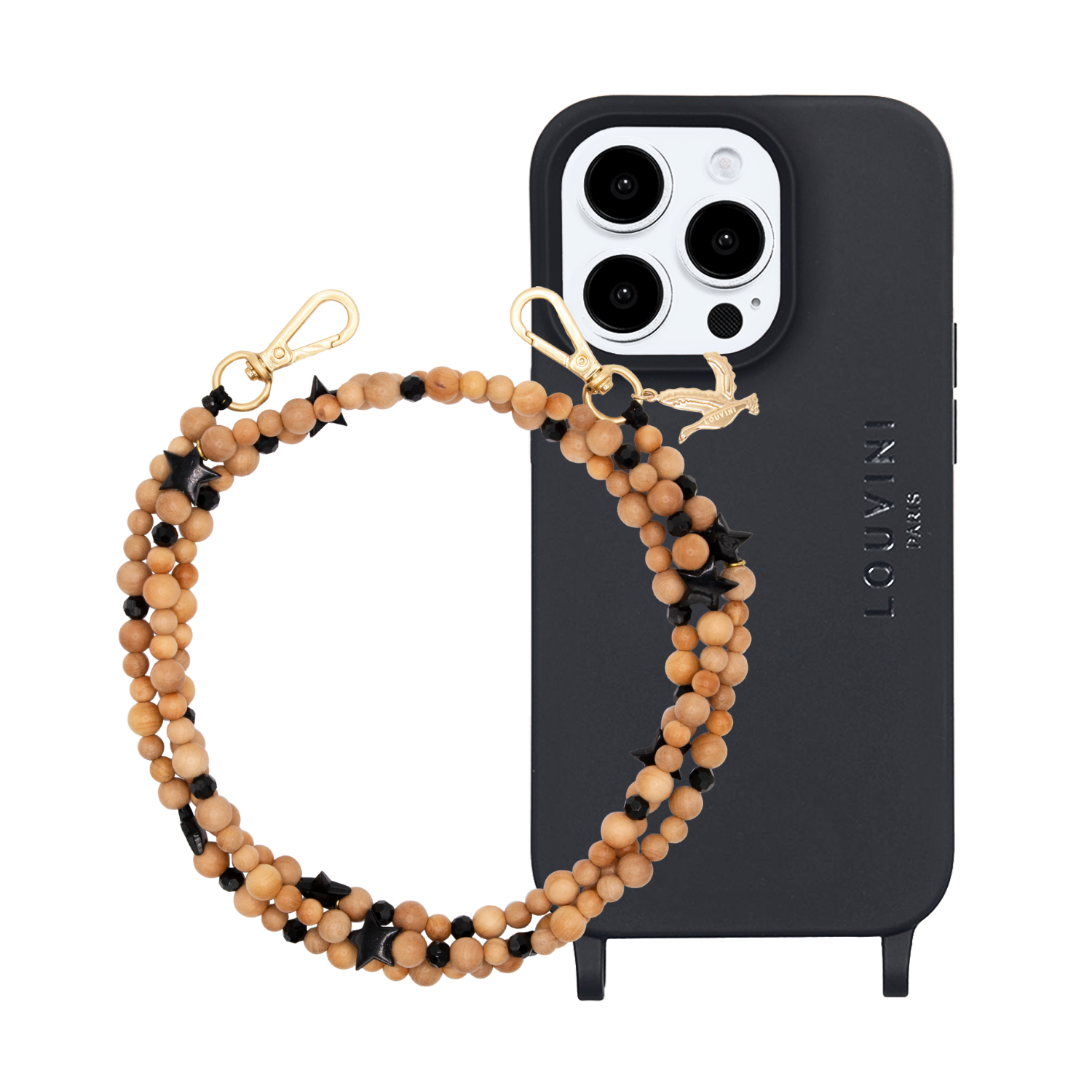 MILO iPhone Case Black & ARIELLE Strap Black Star