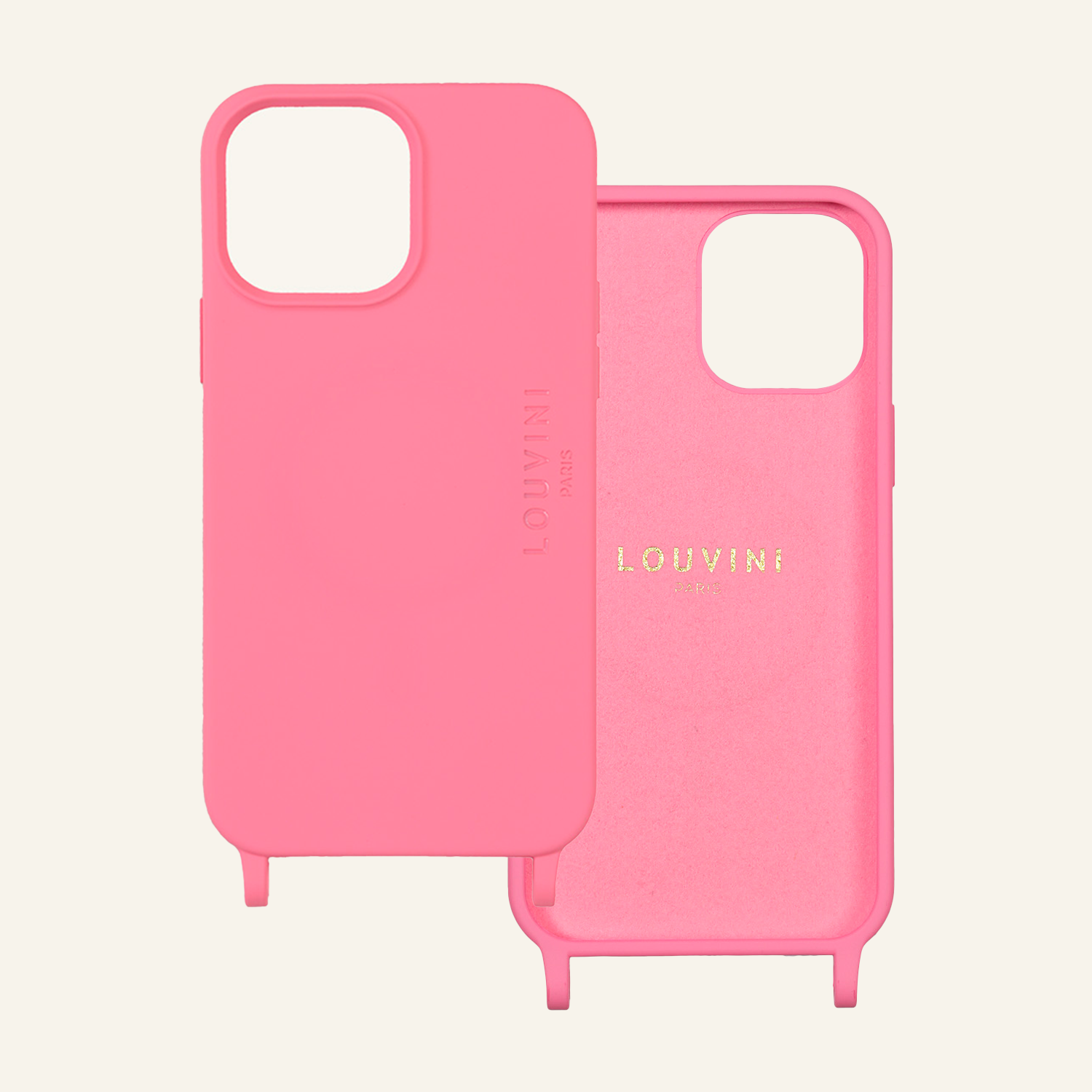 coque pour iPhone MagSafe avec anneaux Rose