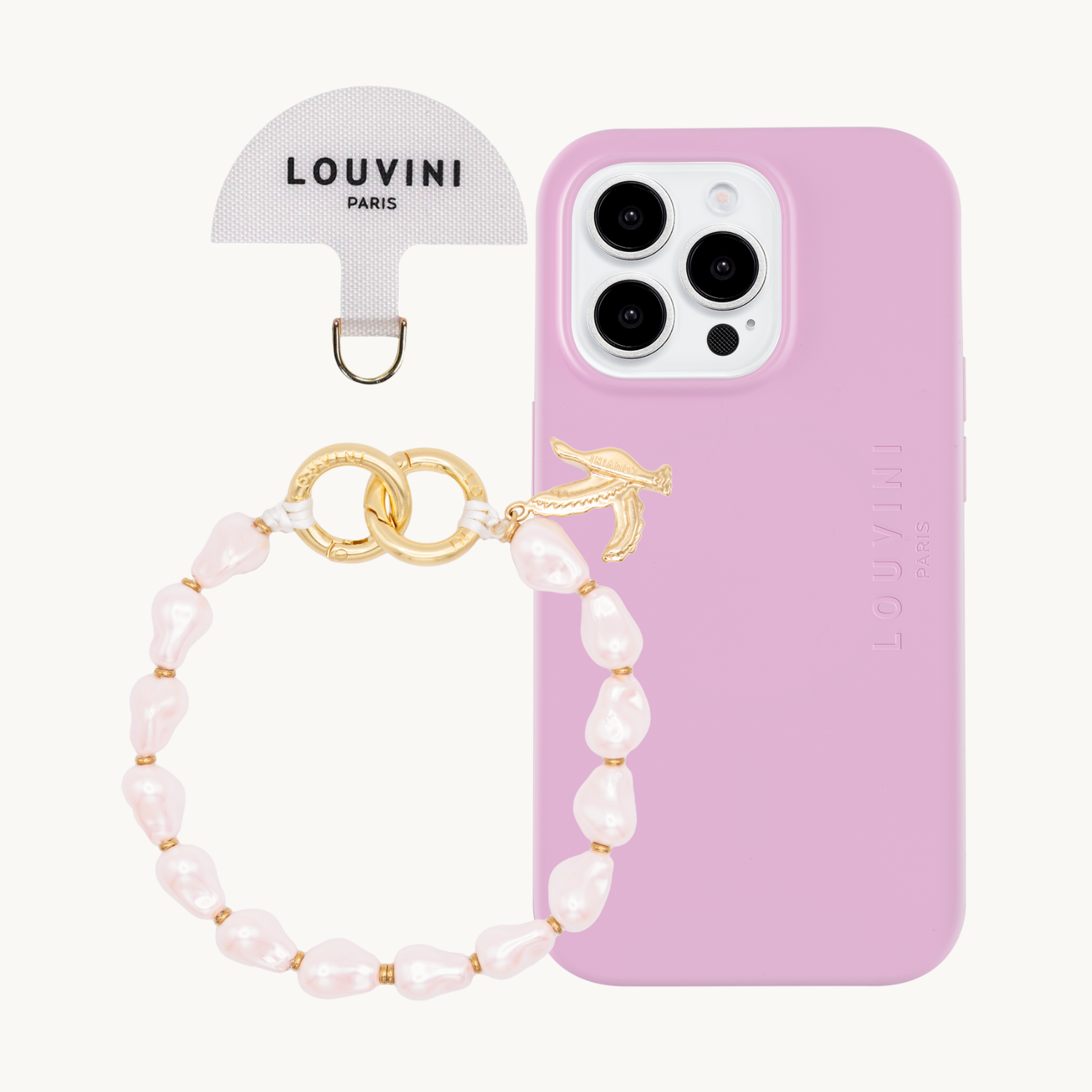 LEO MagSafe iPhone Case Pink, IDA Bracelet Pink & MIKI Adapter White
