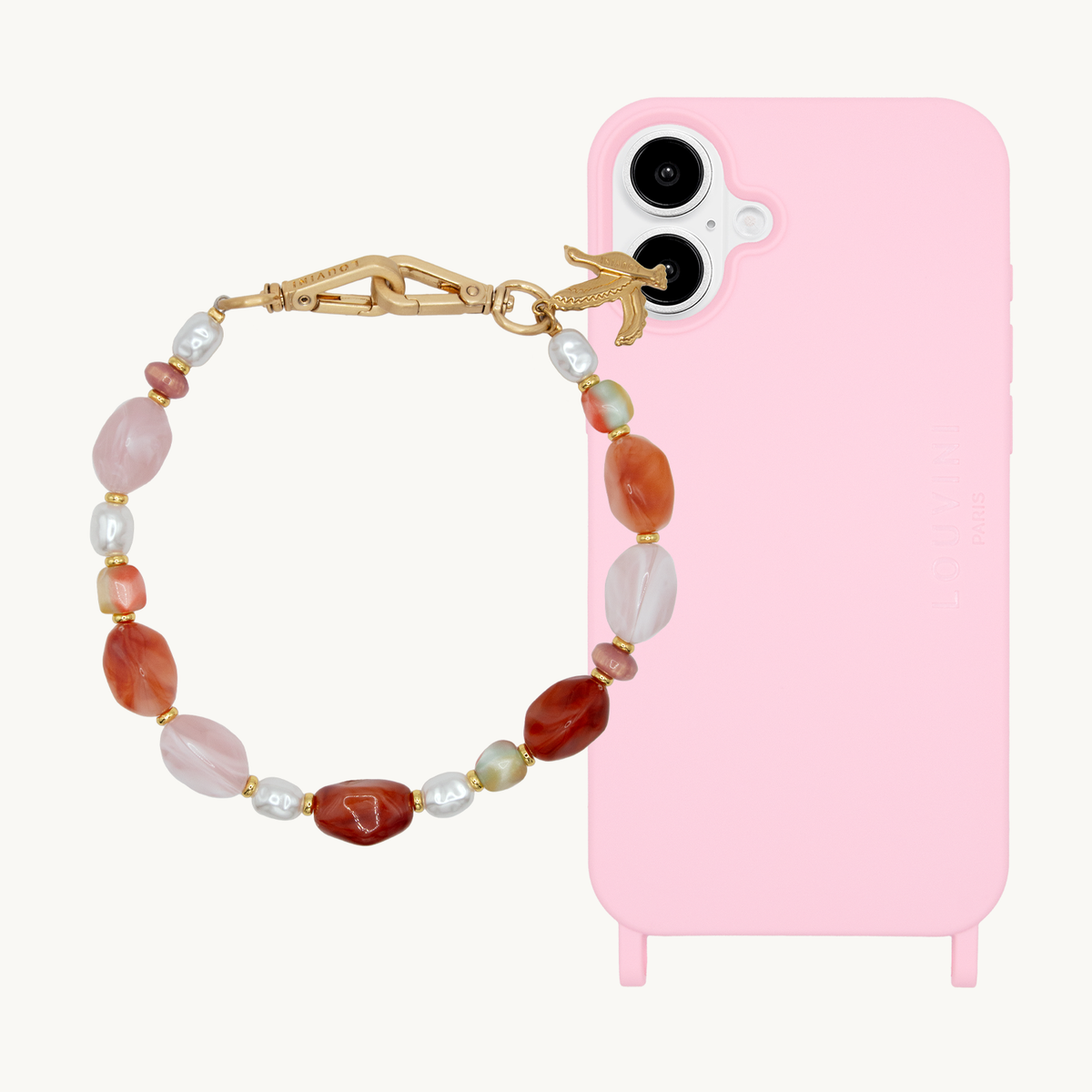 MILO Soft Pink MagSafe iPhone Case & Bracelet PETIT ESMEE Ruby