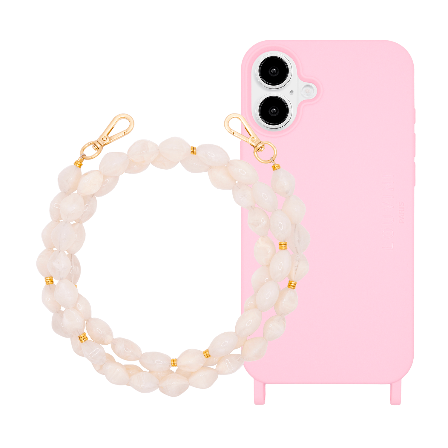 iPhone Case MILO MagSafe Black & RITA Beige Chain
